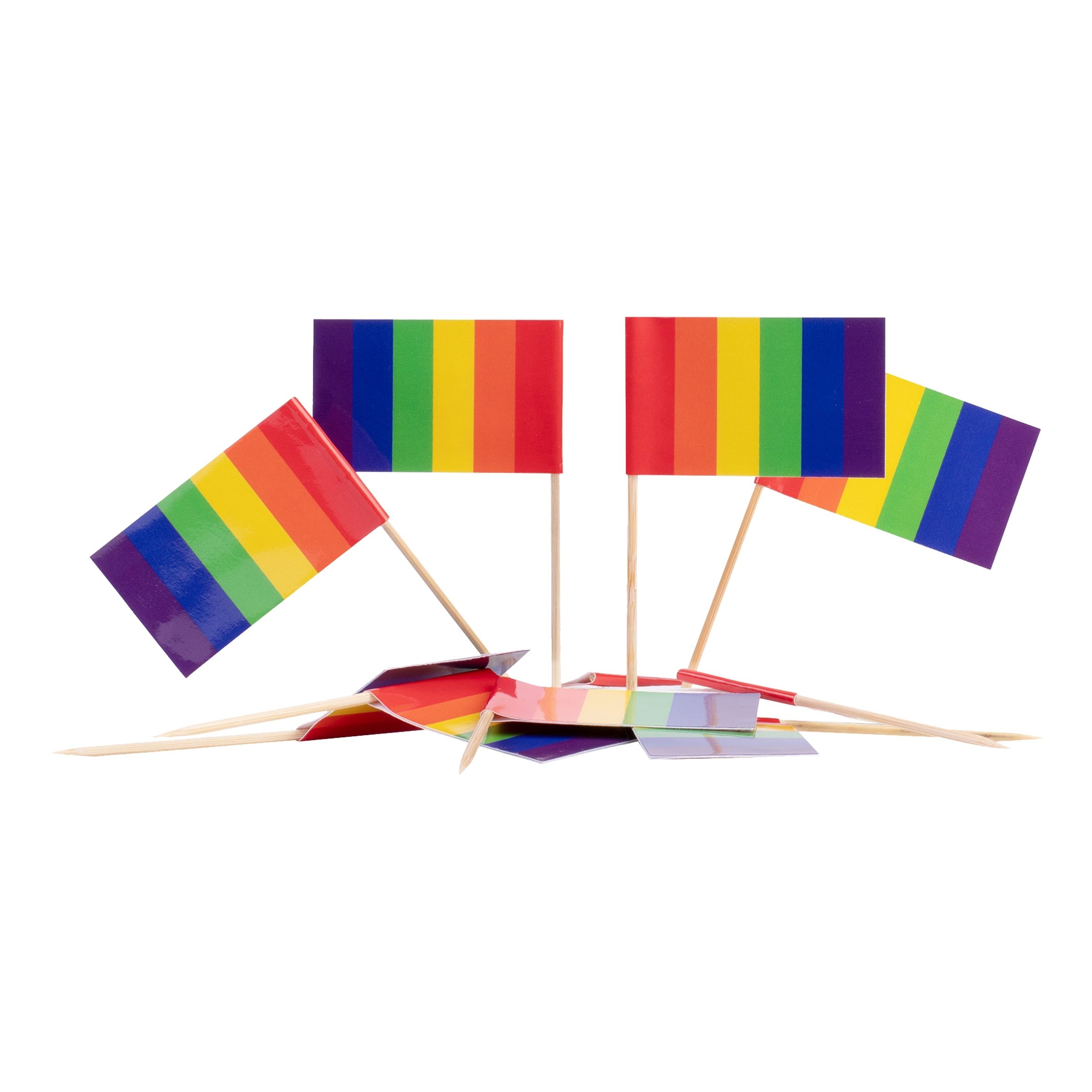 Partypicks Prideflaggor - 10-pack