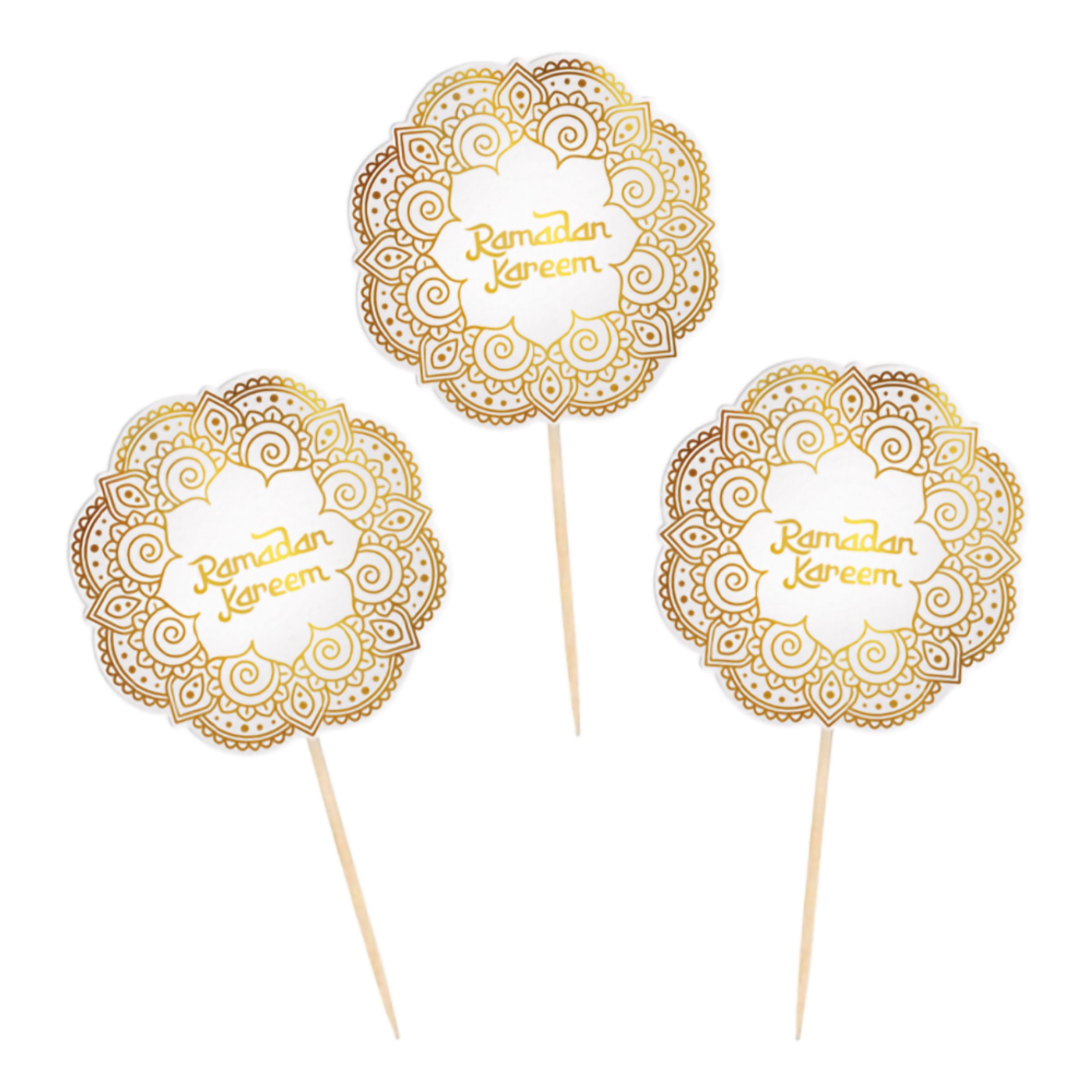 Partypicks Ramadan Kareem - 12-pack | Hem - Festartiklar - Festdekoration - Tårtdekorationer | Maskeradspecialisten