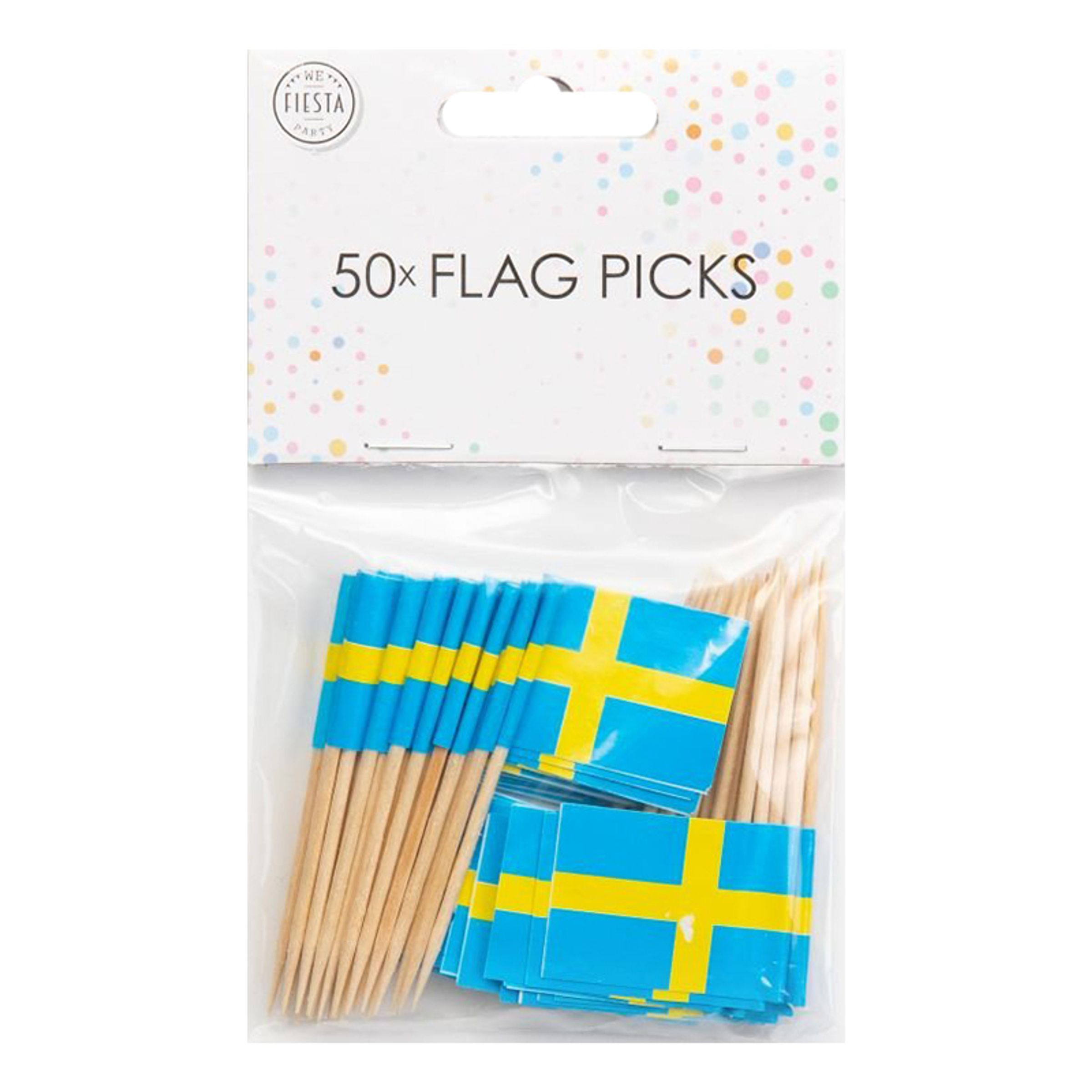 Läs mer om Partypicks Sverige - 50-pack