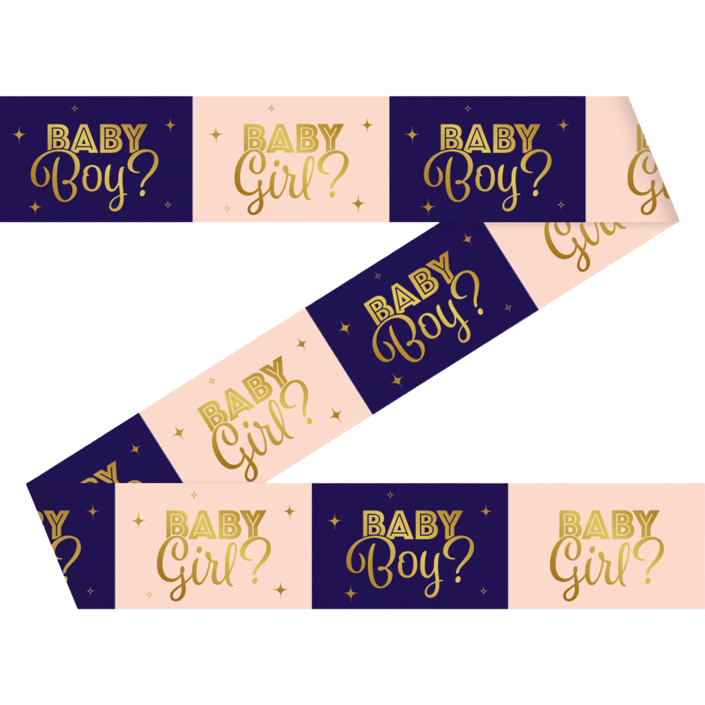 Partytejp Gender Reveal | Hem - Festartiklar - Festdekoration - Avspärrningsband & Partytejp | Maskeradspecialisten