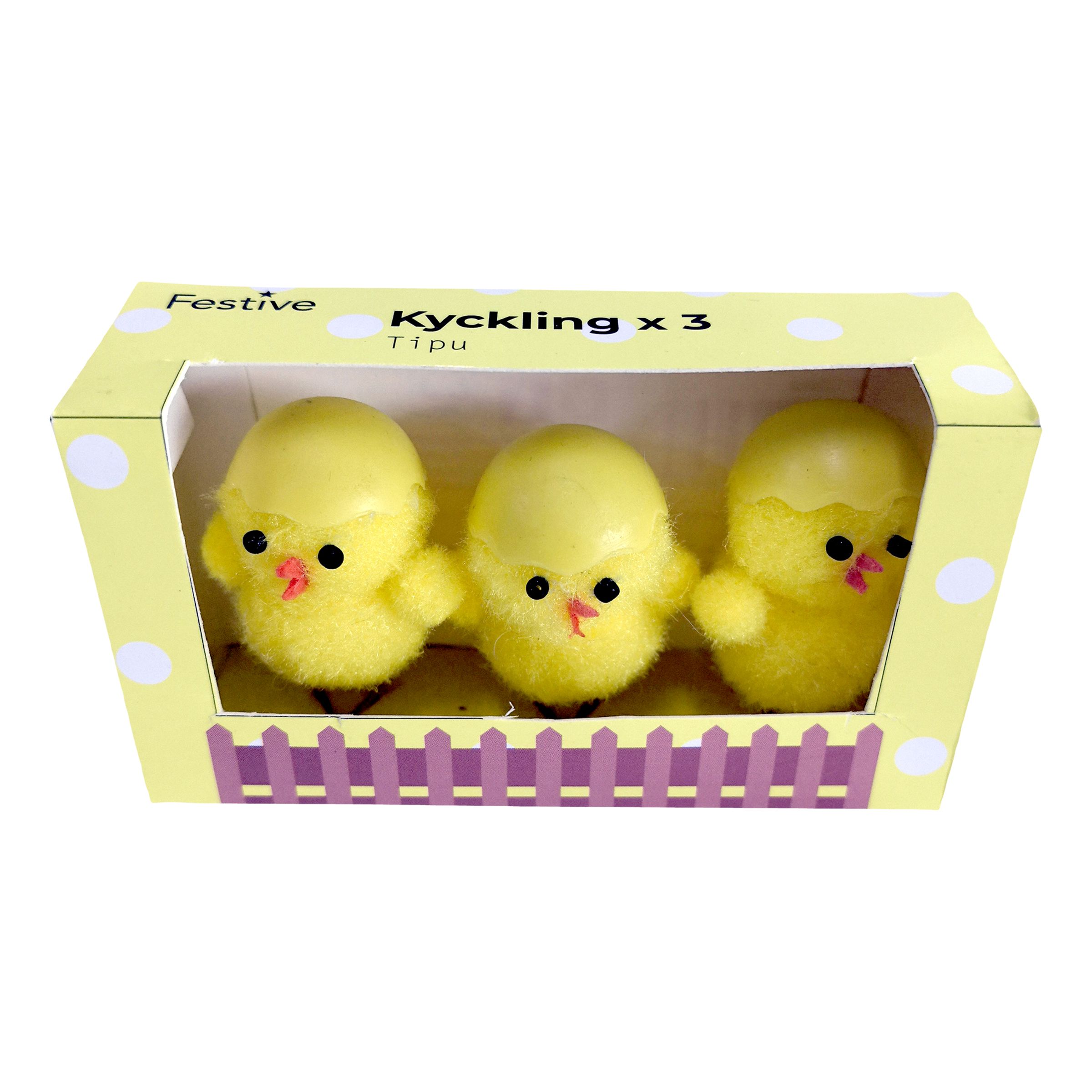 Påskkycklingar - 3-pack | Hem - Teman - Högtider - Påsk - Påskpynt | Pryloteket