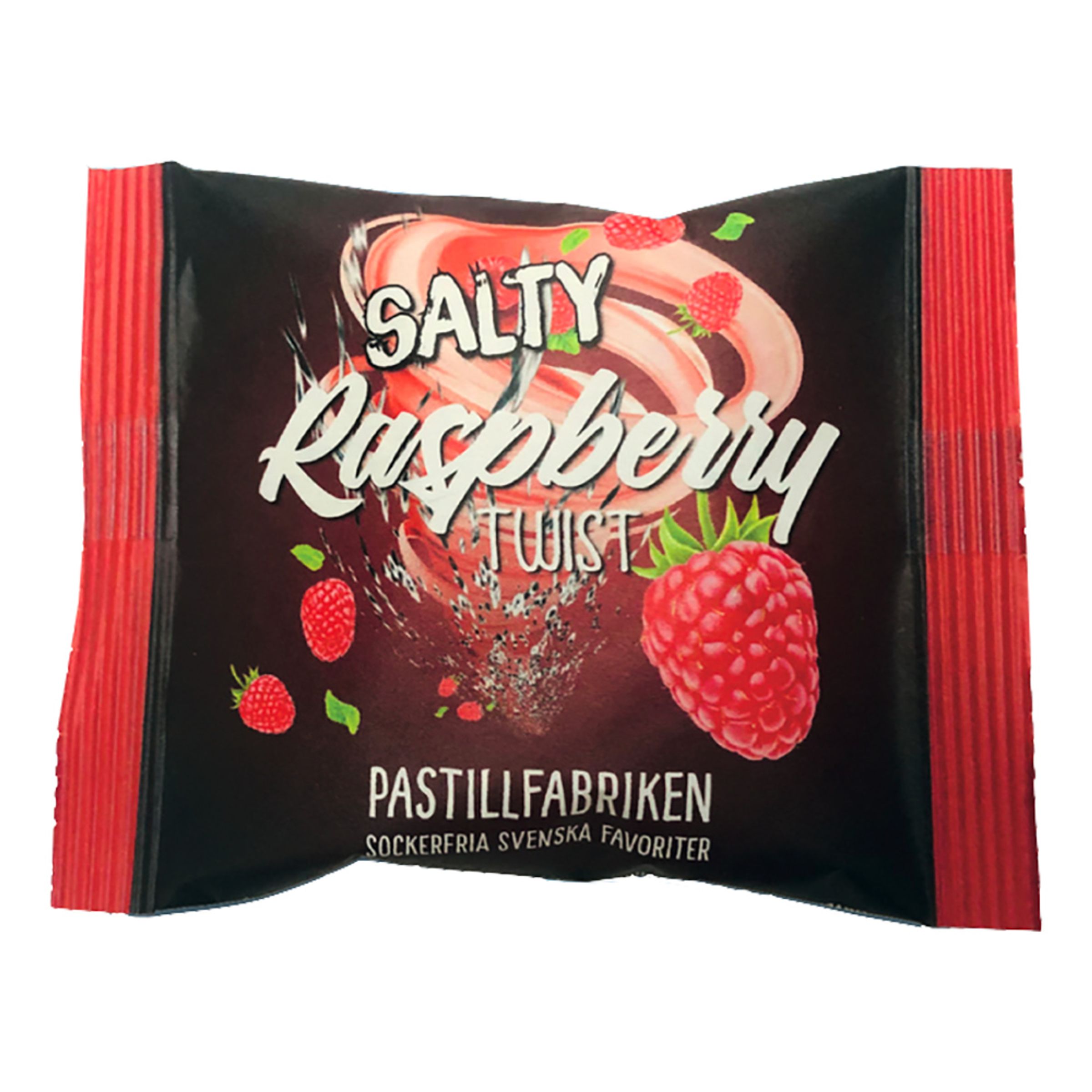 Pastillfabriken Salty Raspberry Twist Påse - 25 gram