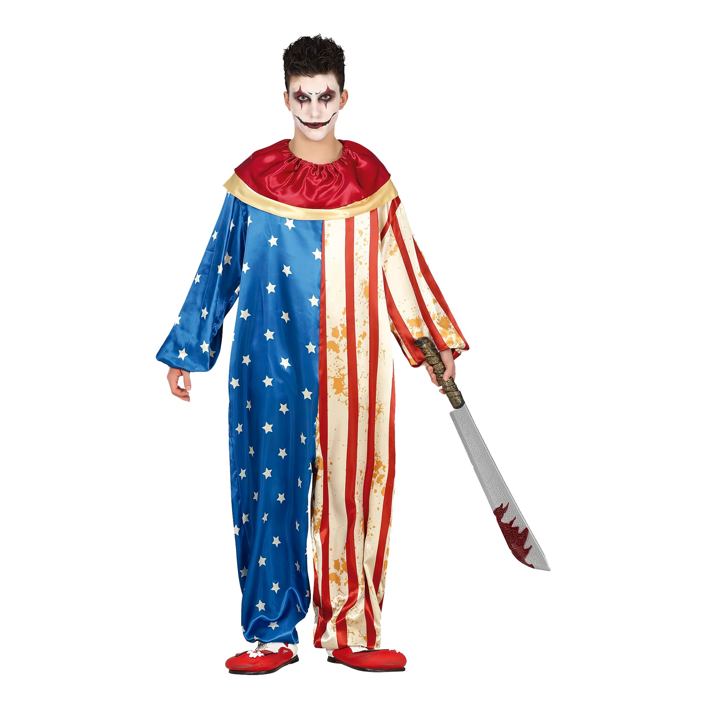 Läs mer om Patriotisk Clown Teen Maskeraddräkt