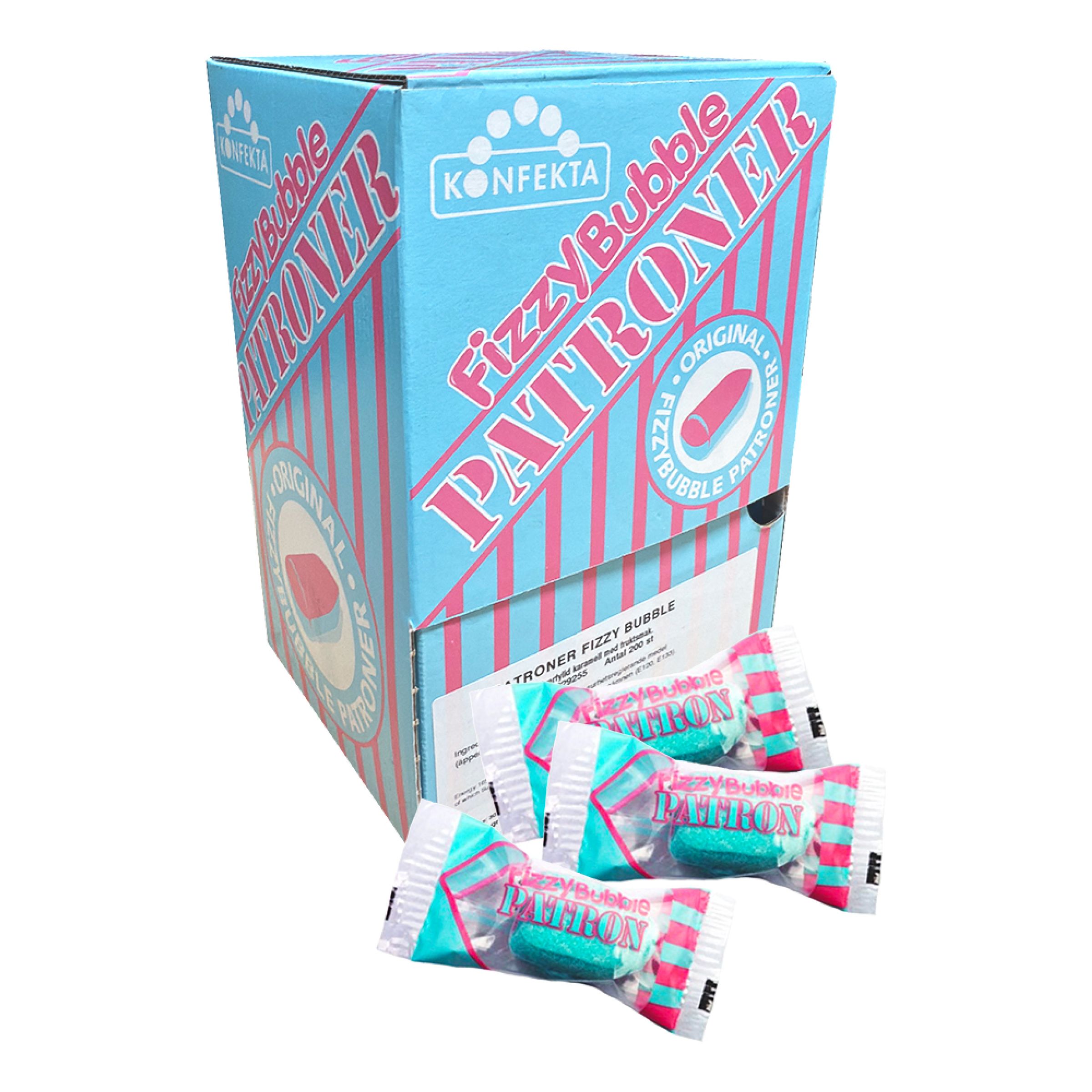 Patroner Fizzy Bubble Storpack - 200-pack | Hem - Godis & Läsk - Godis - Surt Godis | Party Outlet
