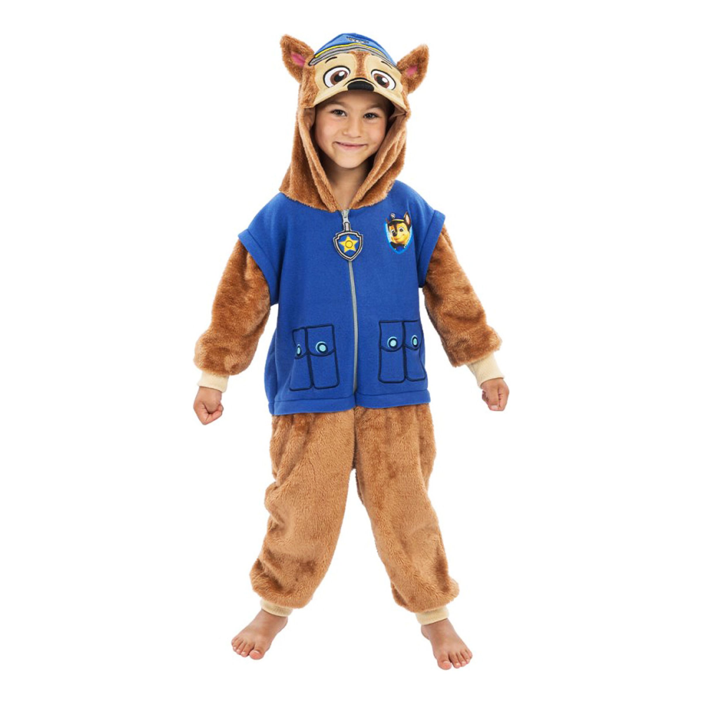 Paw Patrol Chase Onesie Barn Maskeraddräkt - Medium | Hem - Maskerad - Maskeraddräkter - Barndräkter | Pryloteket
