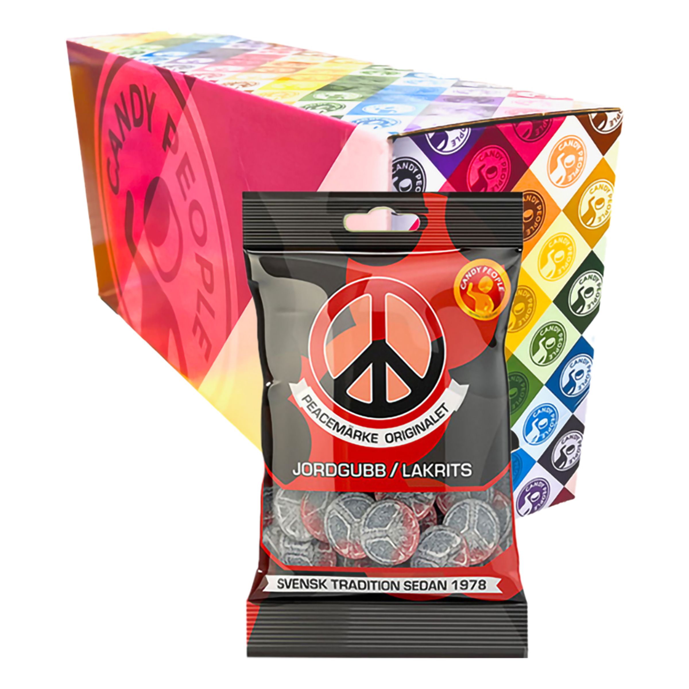 Peacemärken Jordgubb-Lakrits Storpack - 18-pack