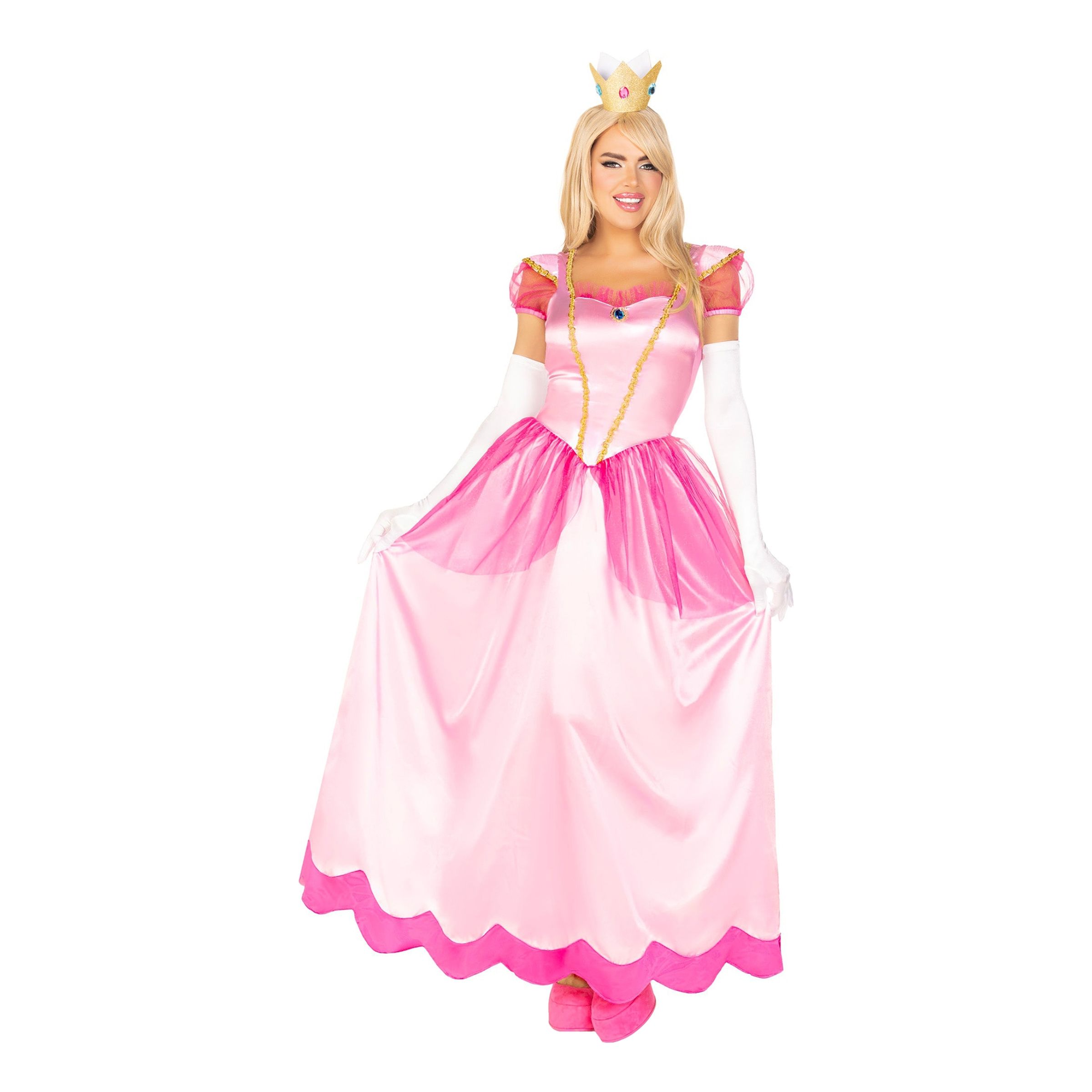 Peachy Rosa Prinsessa Maskeraddräkt - X-Large | Hem//Maskerad//Maskeraddräkter//Damdräkter | PartyOutlet