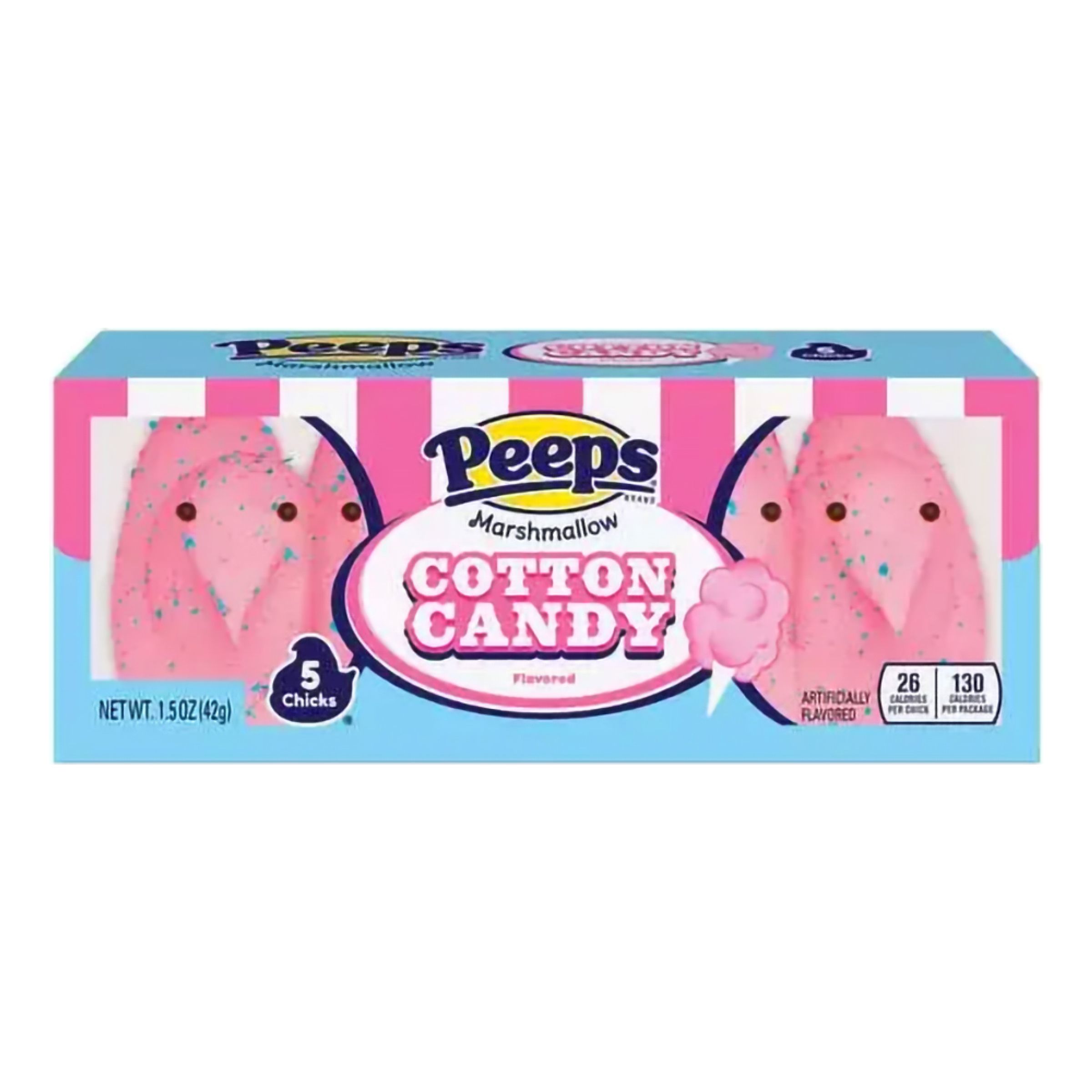 Peeps Marshmallow Chicks Cotton Candy - 42 g | Hem - Godis & Läsk - Godis - Amerikanskt Godis | Maskeradspecialisten