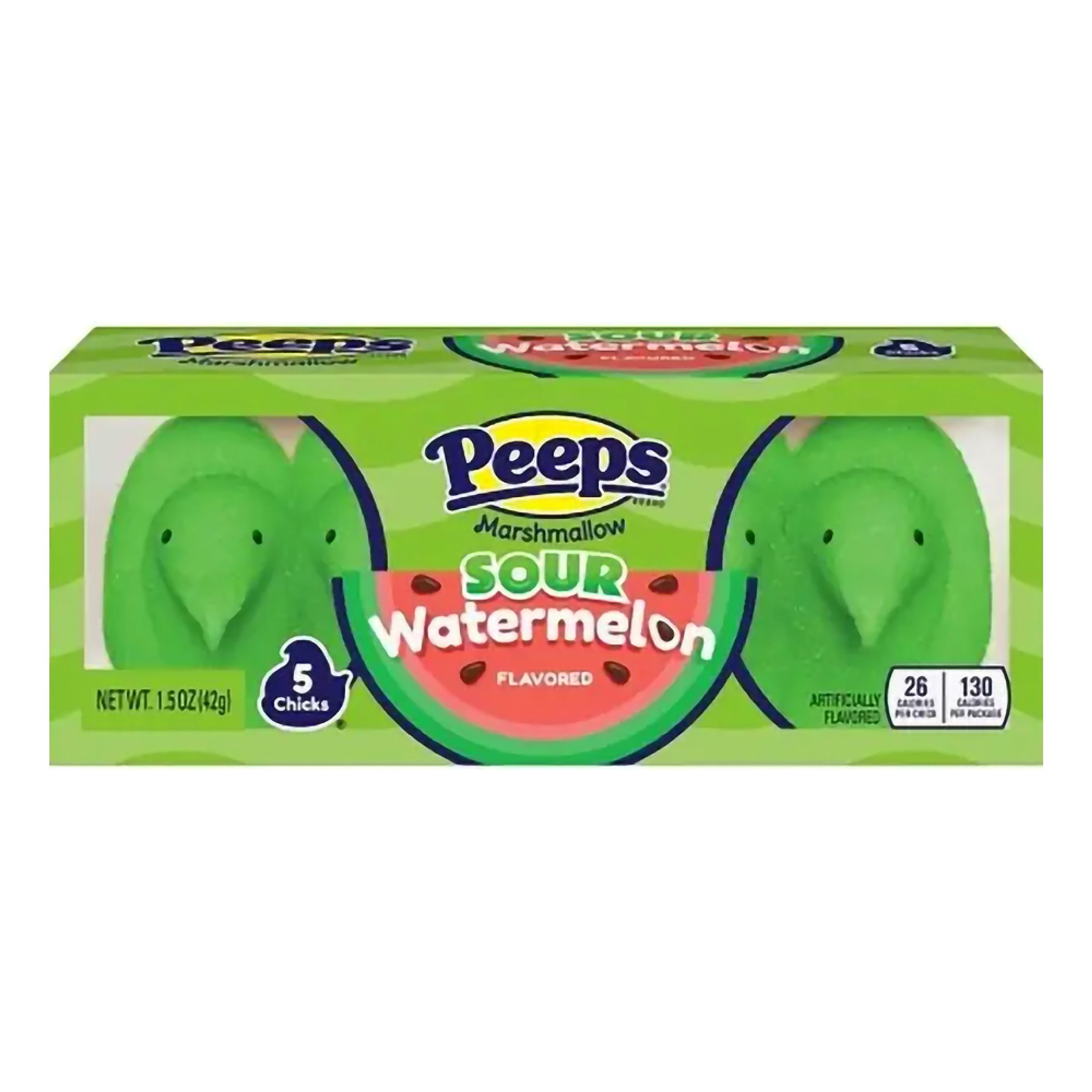Peeps Marshmallow Chicks Sur Vattenmelon - 42 g | Hem - Godis & Läsk - Godis - Amerikanskt Godis | Pryloteket