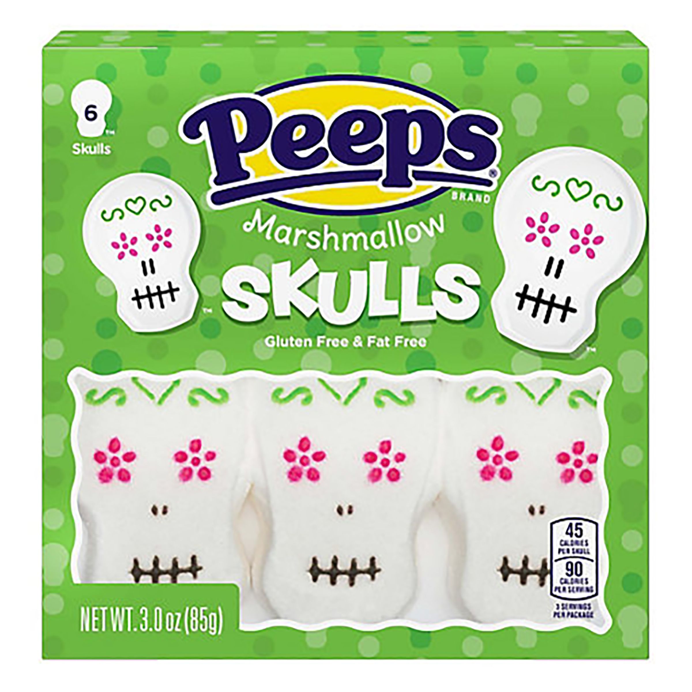 Läs mer om Peeps Marshmallow Skulls - 85 gram