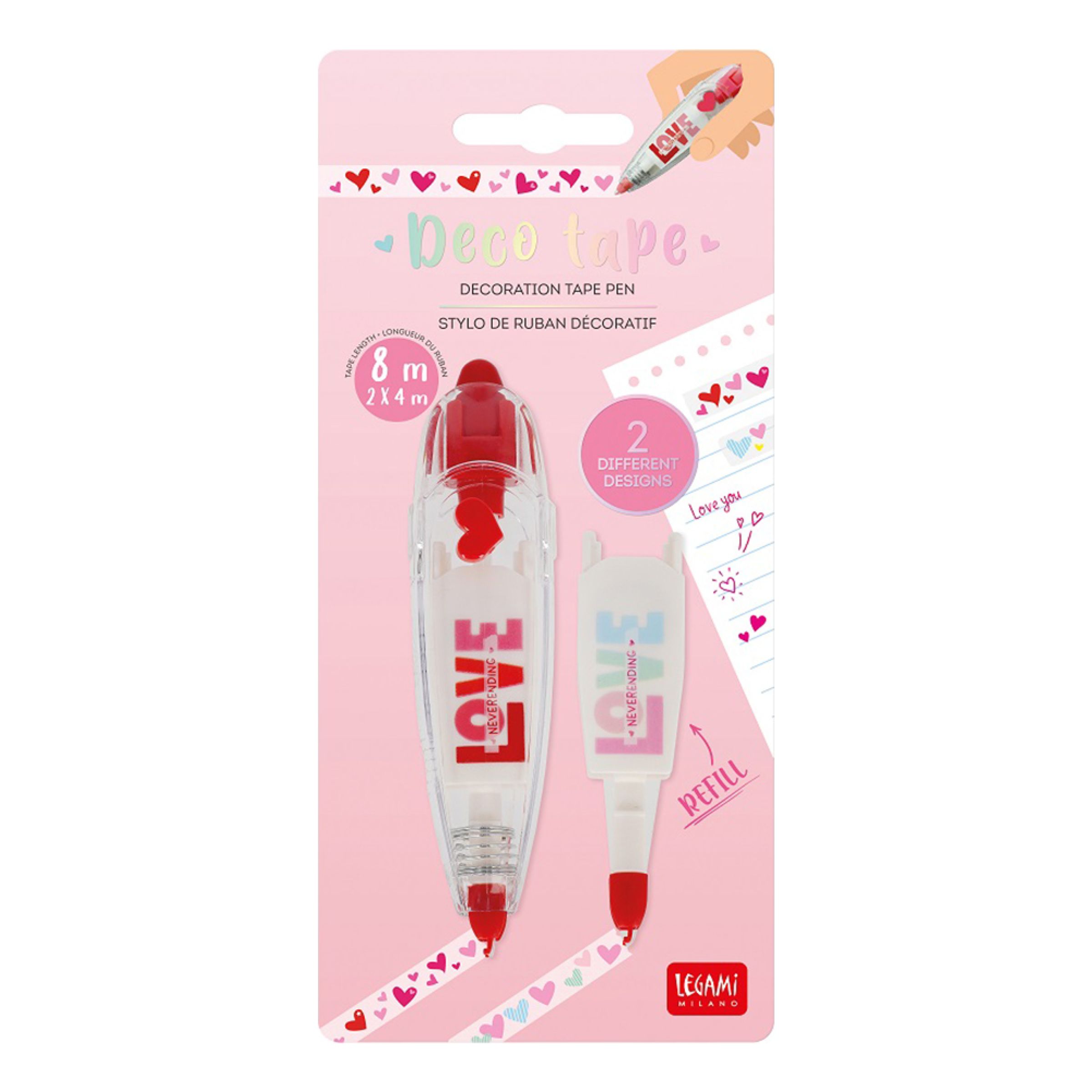 Penna med Dekortejp Heart | Hem - Roliga Prylar - Hobby & Fritid - Pyssel & Hobbymaterial | Pryloteket