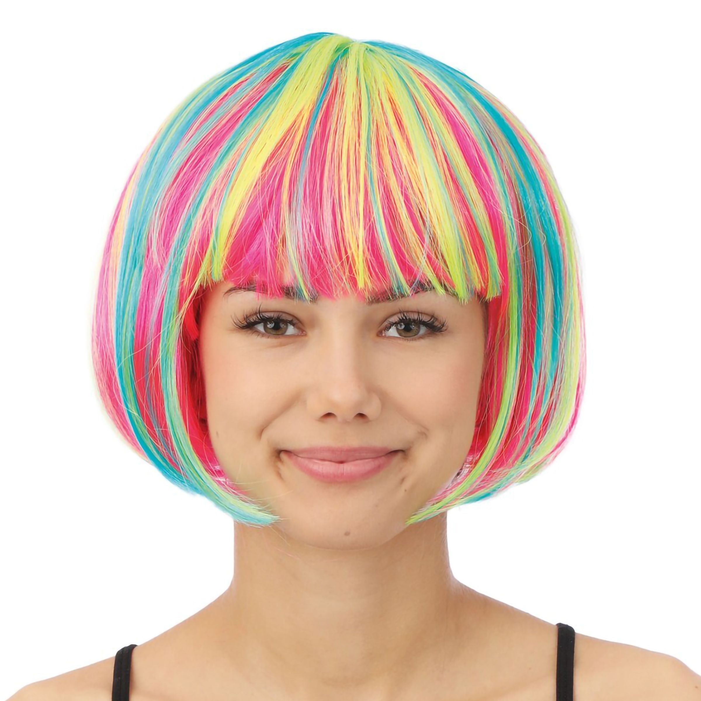 Peruk Cabaret Multi Neon - One size | Hem - Maskerad - Peruker - Damperuker | Maskeradspecialisten