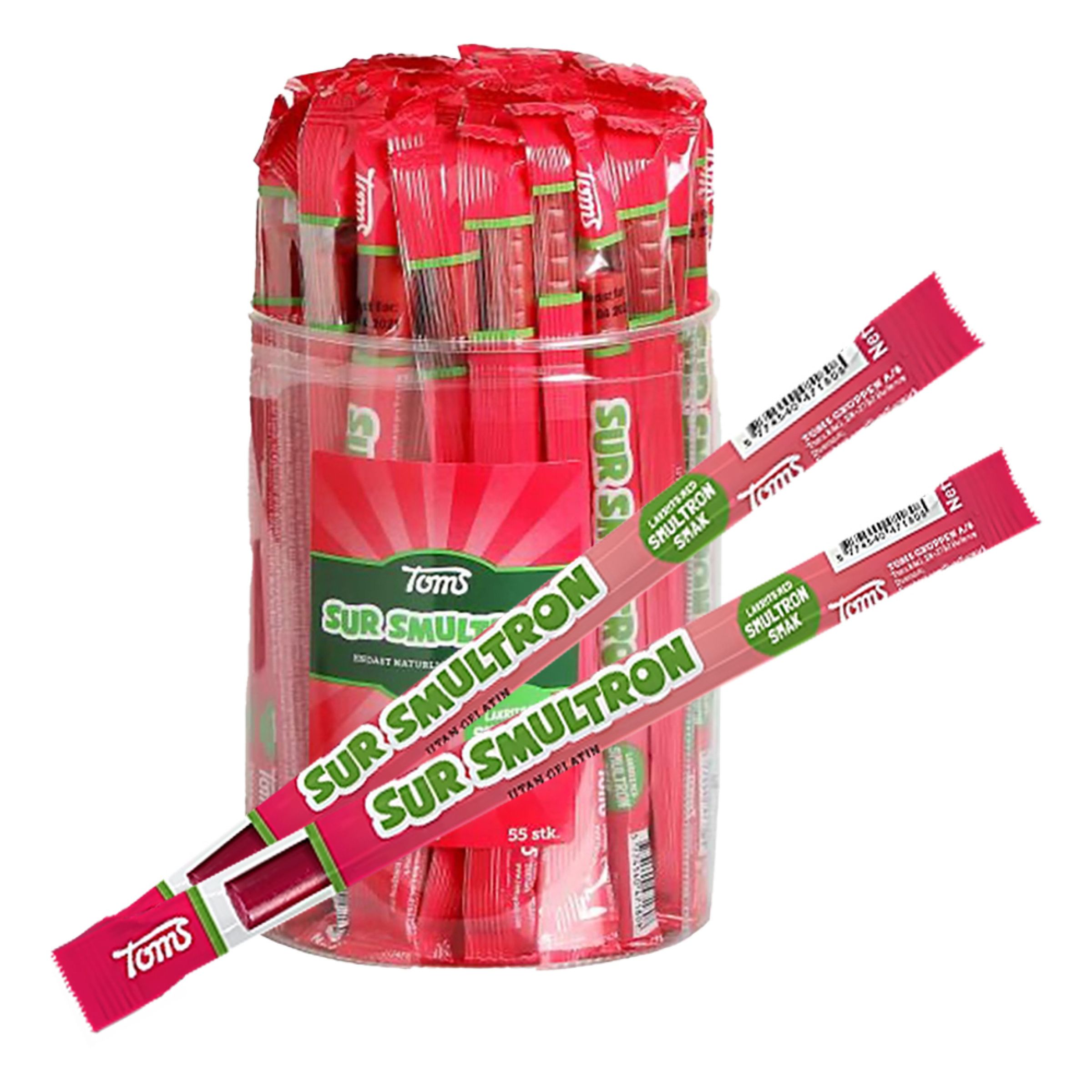 Pingvinstång Sur Smultron Storpack - 55-pack | Hem - Godis & Läsk - Godis - Gelégodis | Maskeradspecialisten