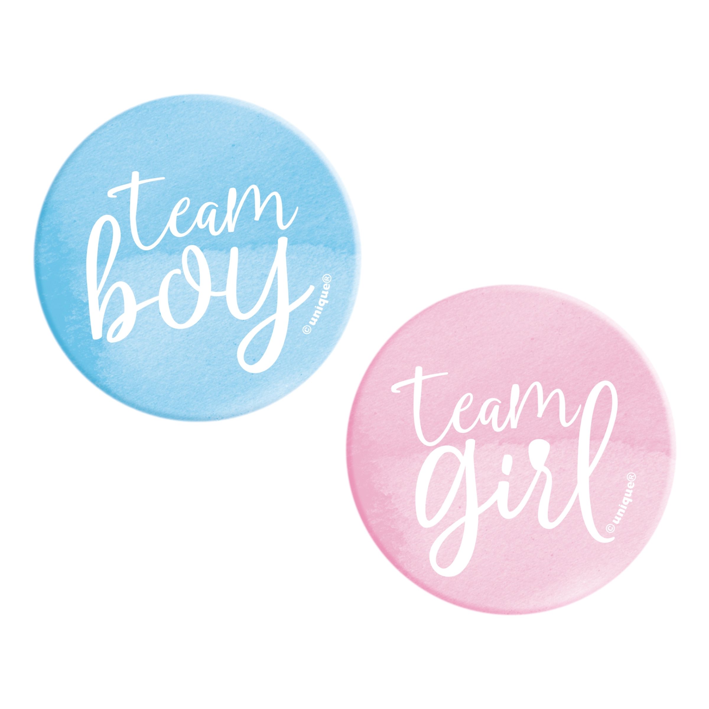 Läs mer om Pins Team Boy & Team Girl - 10-pack