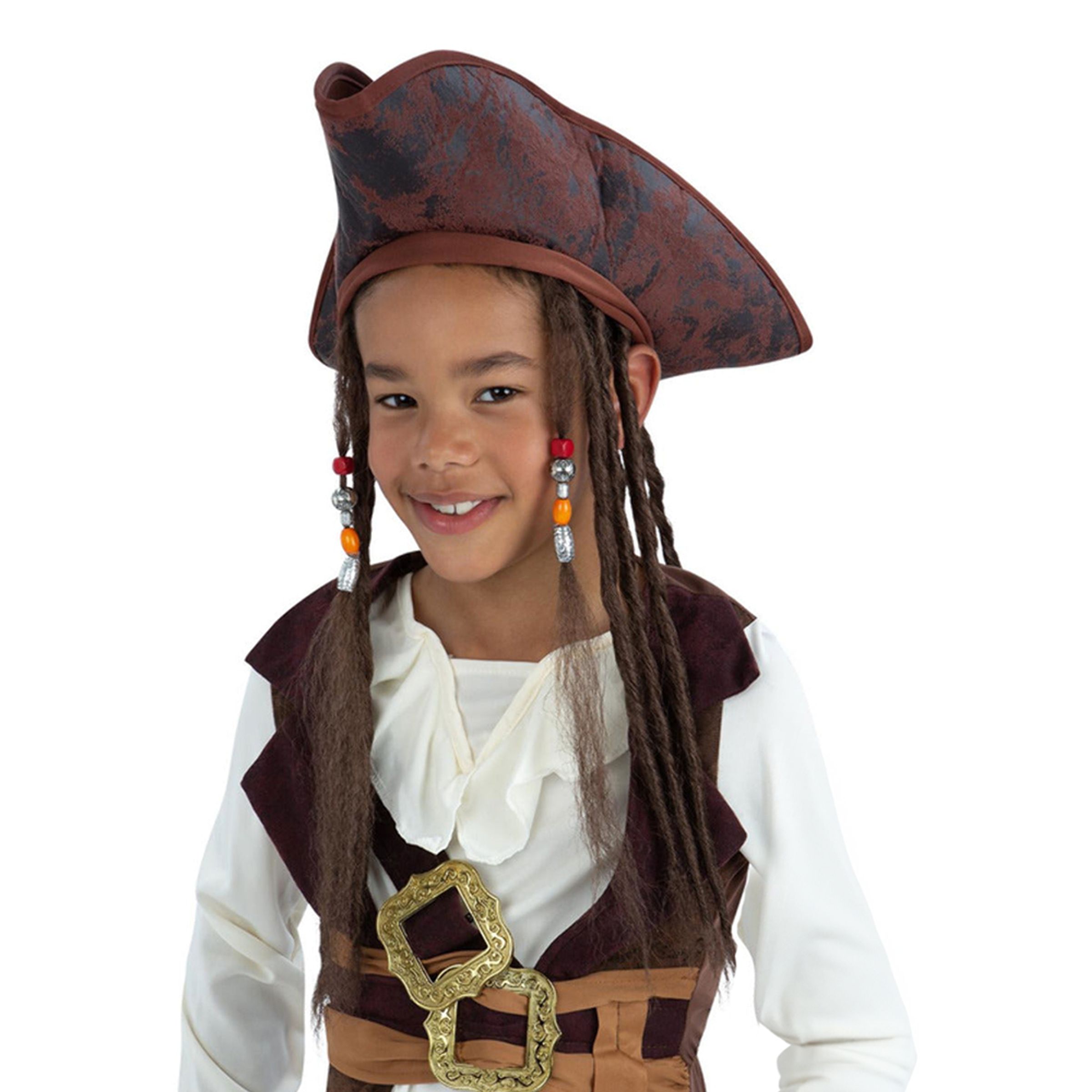 Läs mer om Pirat Hatt för Barn med Hår - One size
