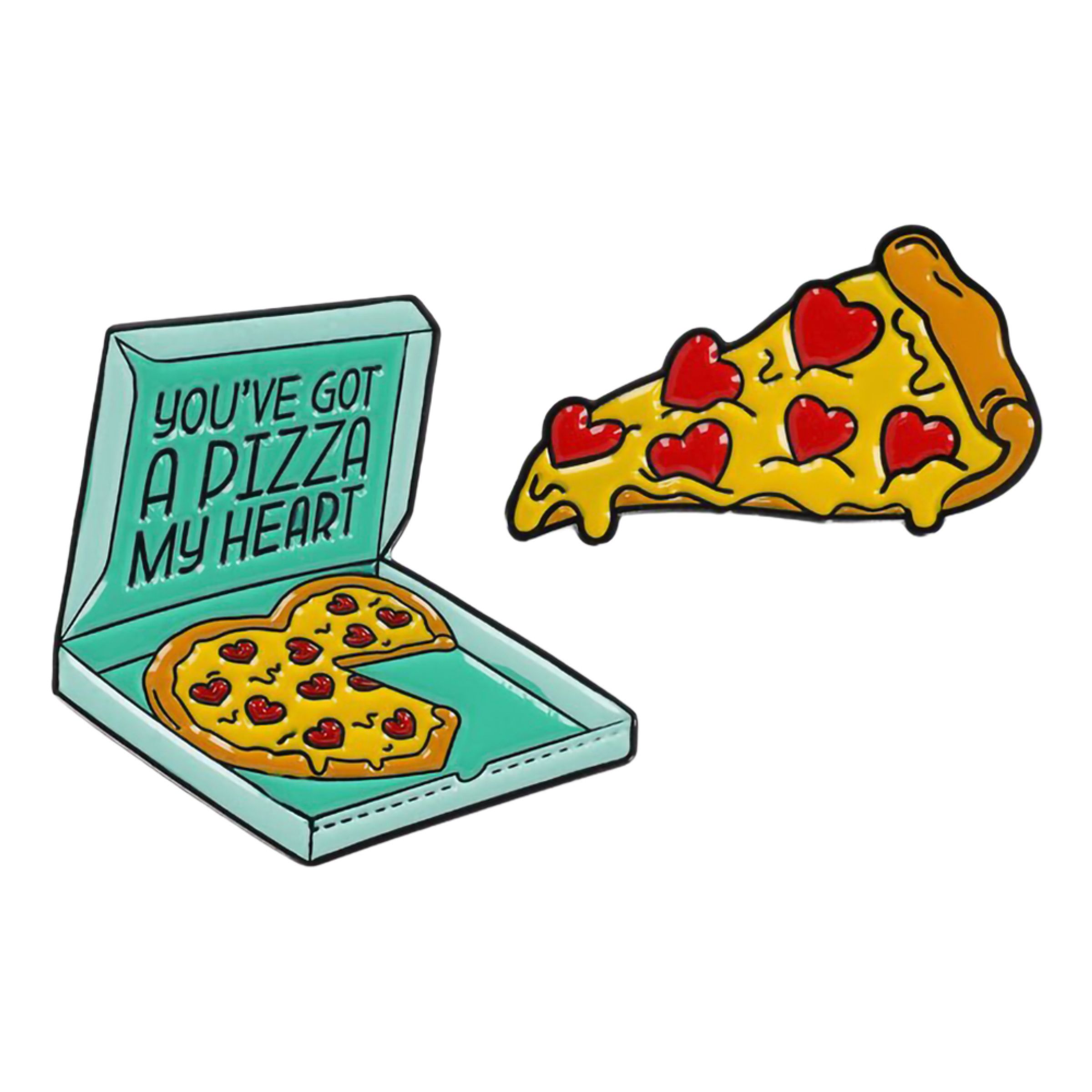Pizza my Heart Pins | Hem - Teman - Julklappar - Julklapp till Kompis | Pryloteket