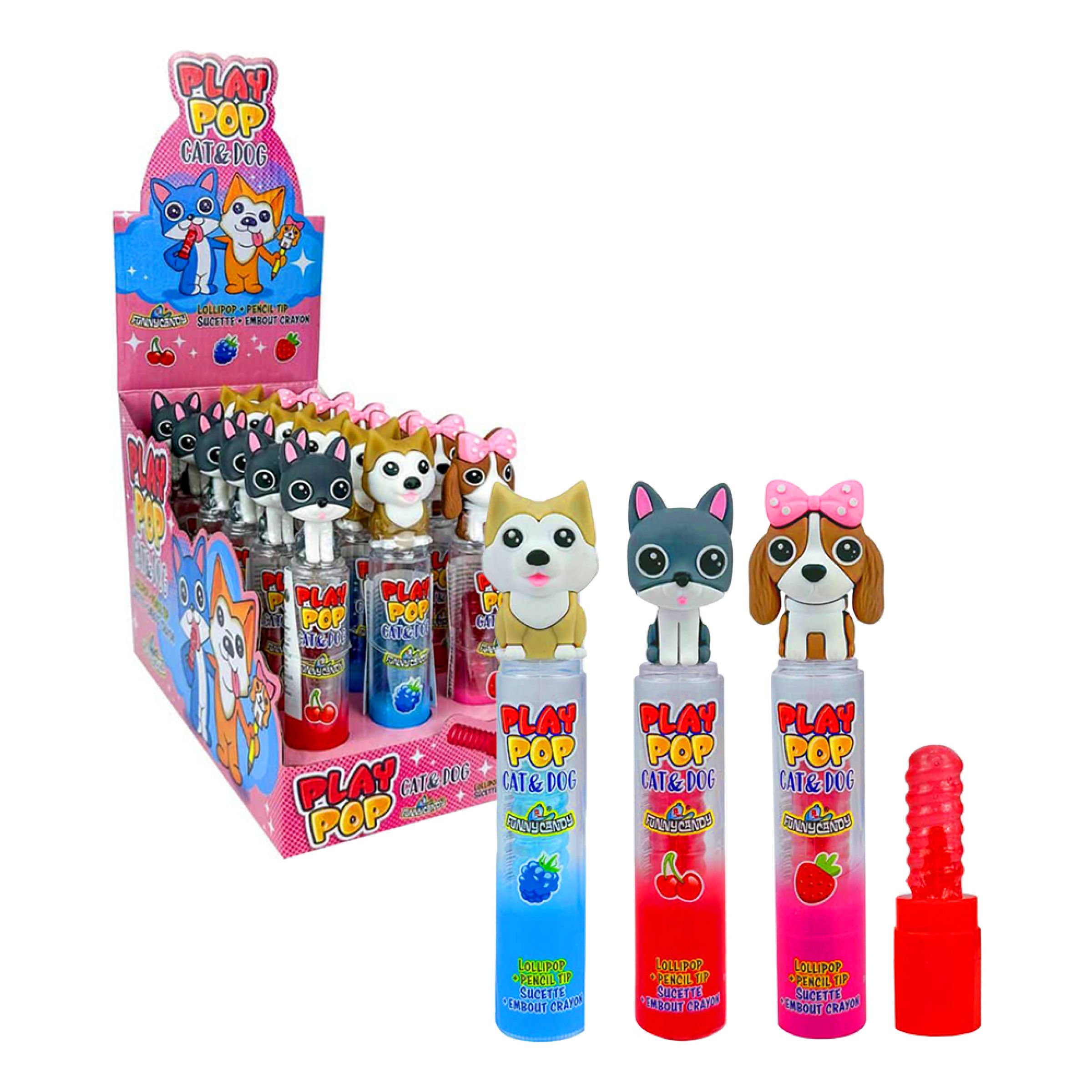 Play Pop Cat & Dog Storpack - 18-pack | Hem - Godis & Läsk - Godis - Klubbor | Party Outlet