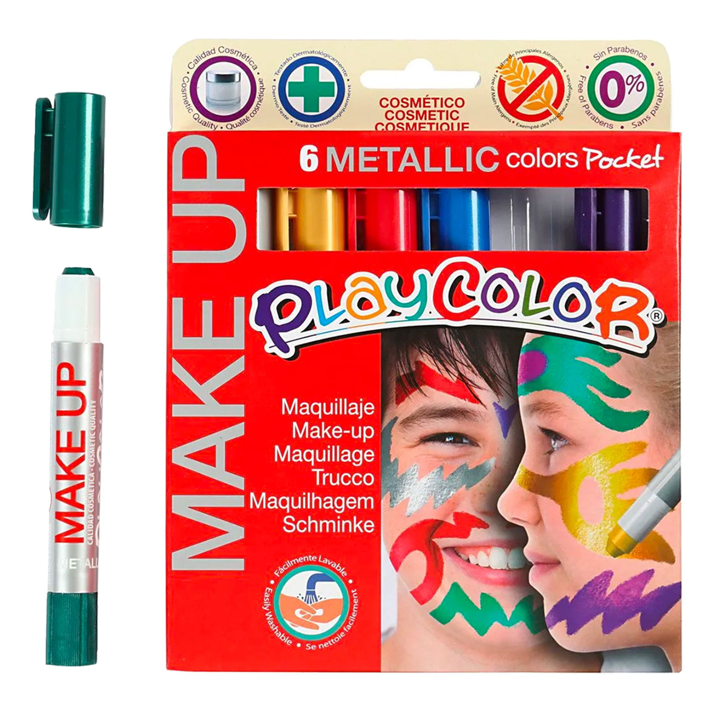 Läs mer om Playcolor Make Up Mix Metallic - 6-pack