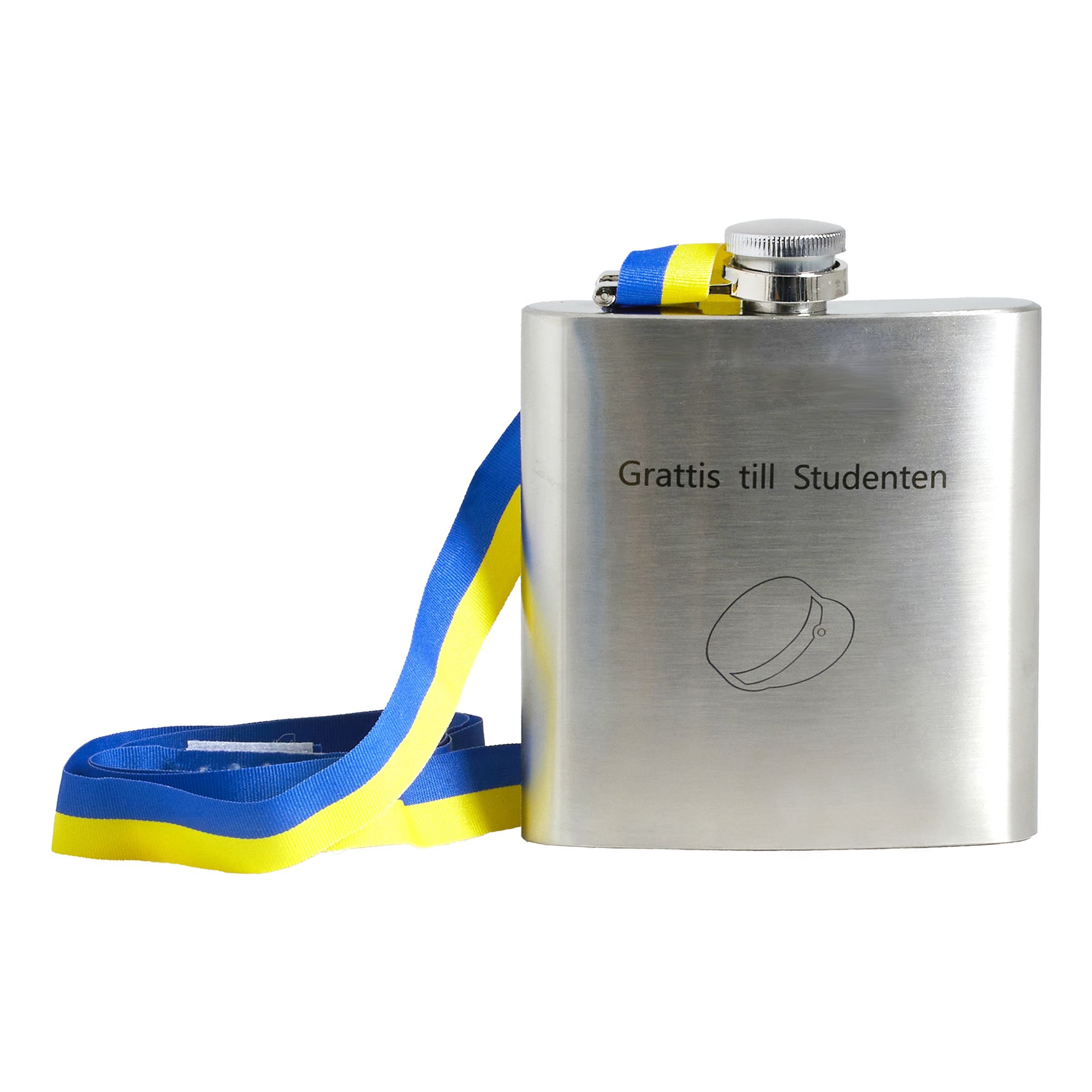 Plunta Grattis till Studenten Rostfri | Hem - Bartillbehör - Pluntor | Pryloteket