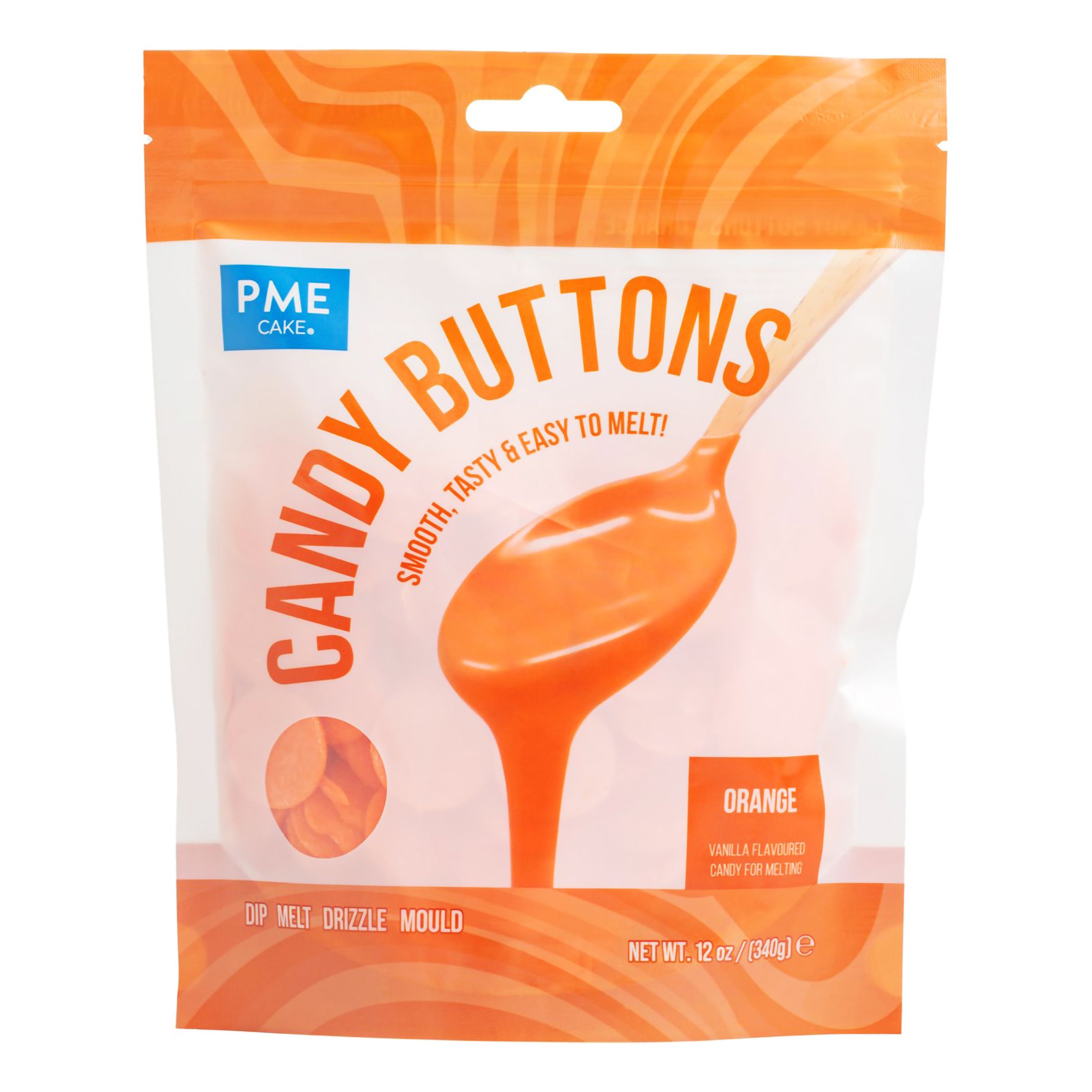 PME Candy Buttons - Orange | Hem - Festartiklar - Festdekoration - Tårtdekorationer | Maskeradspecialisten