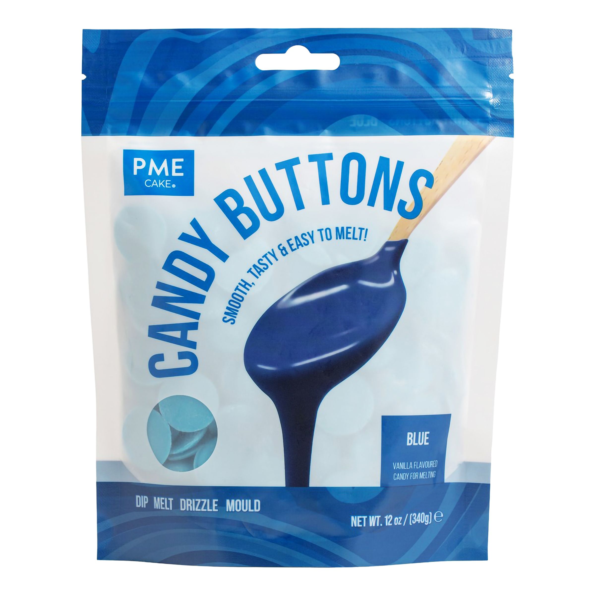 PME Candy Buttons Blå - 340 g | Hem - Festartiklar - Festdekoration - Tårtdekorationer | Party Outlet