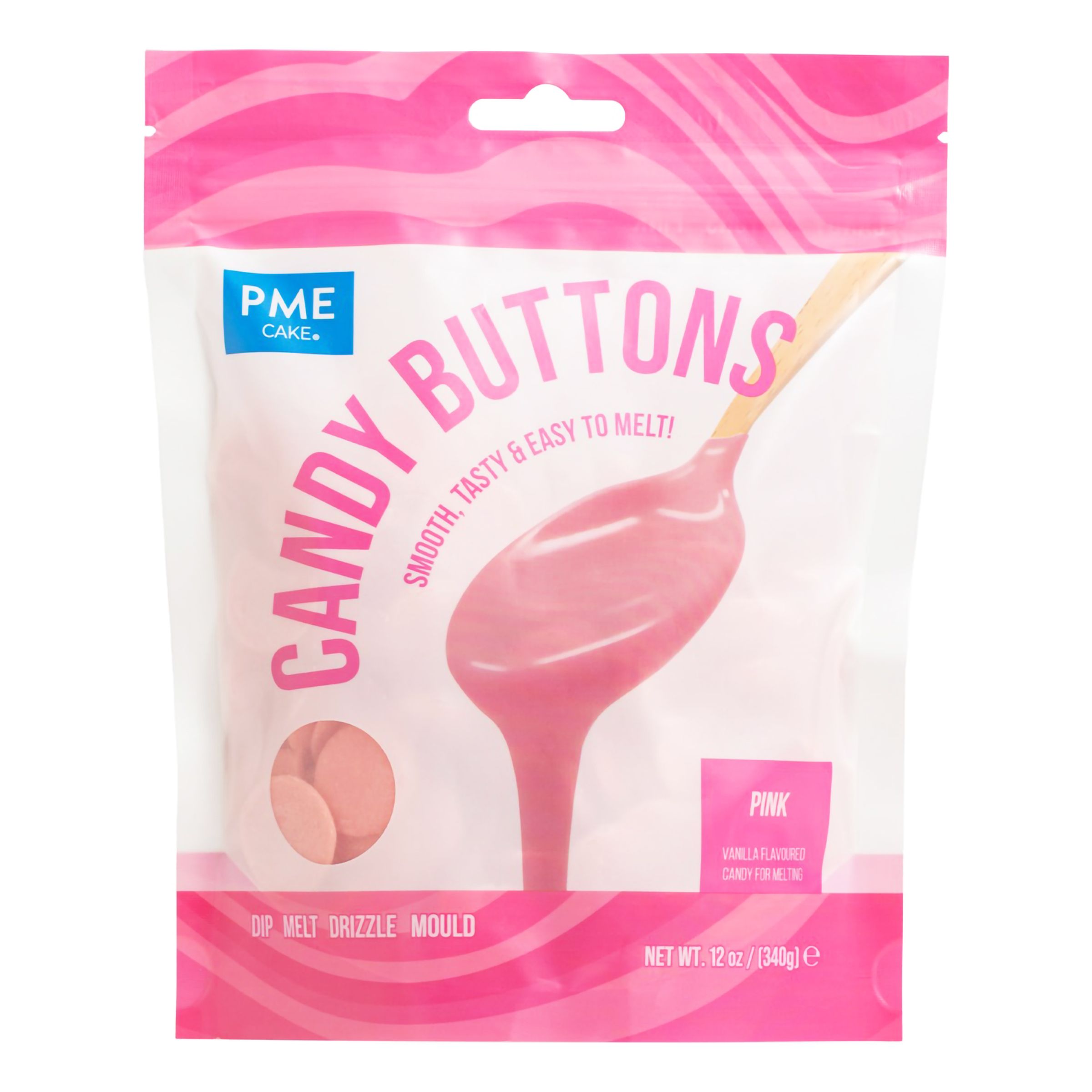 PME Candy Buttons Rosa - 340 g | Hem - Festartiklar - Festdekoration - Tårtdekorationer | Party Outlet