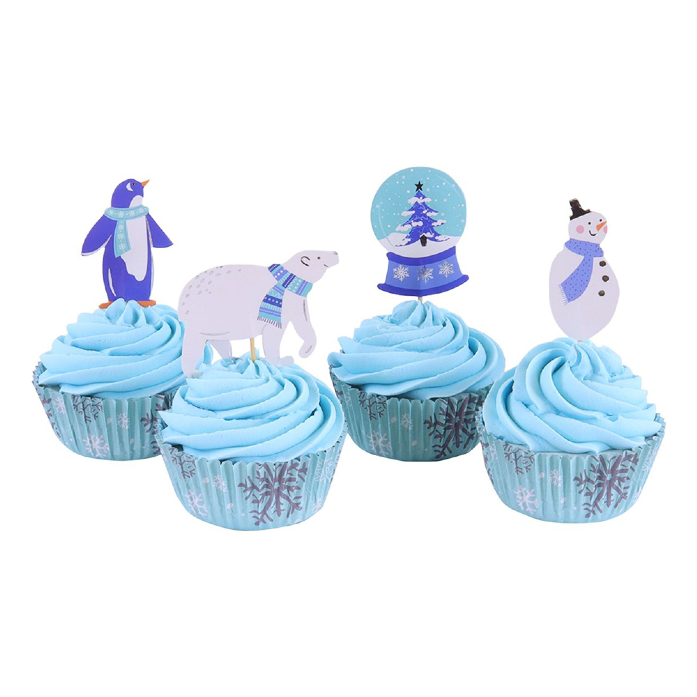 PME Cupcake Kit Vinter - 24-pack | Hem - Festartiklar - Festdekoration - Tårtdekorationer | Pryloteket