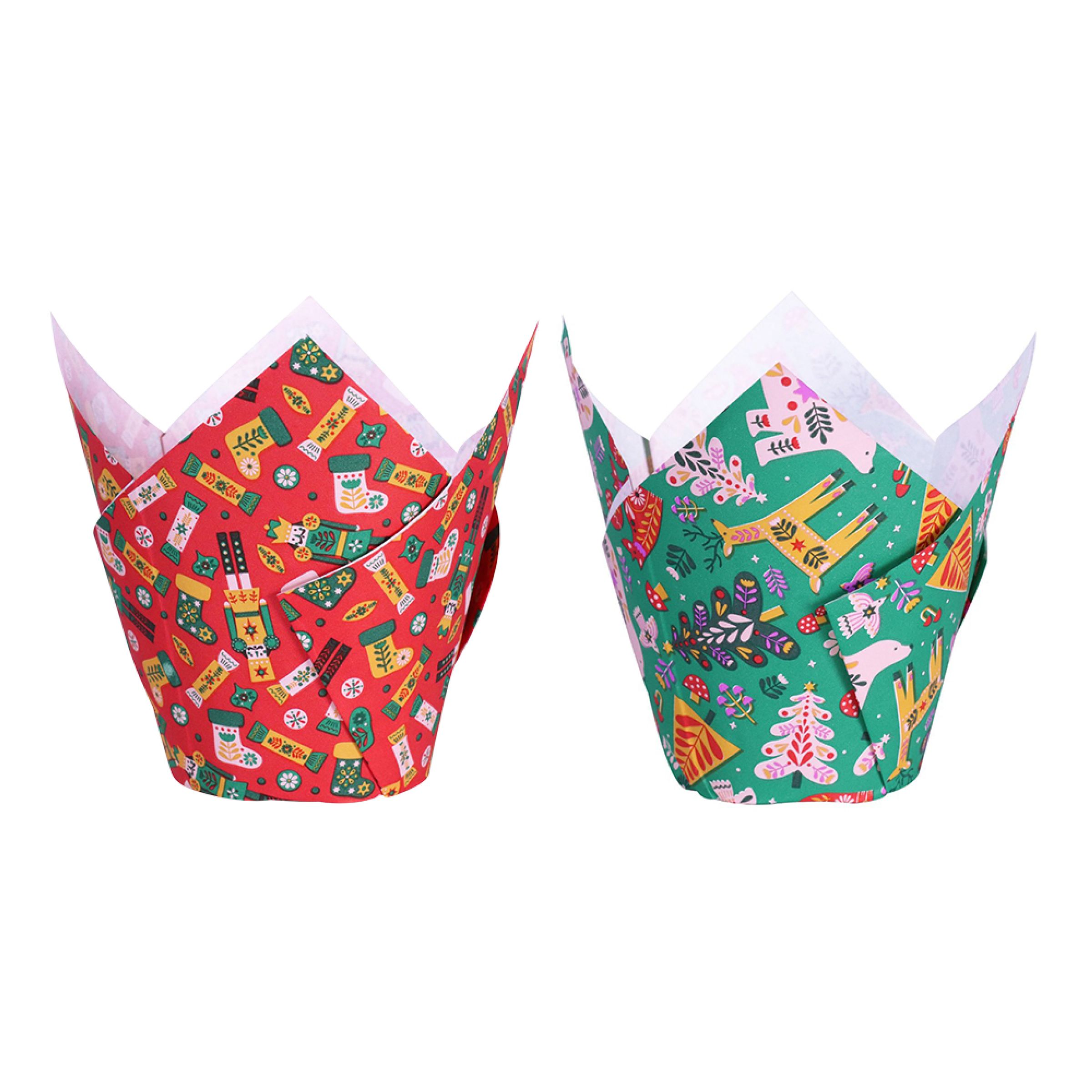 PME Cupcake Wrappers Julmotiv - 24-pack | Hem - Teman - Högtider - Jul | Maskeradspecialisten