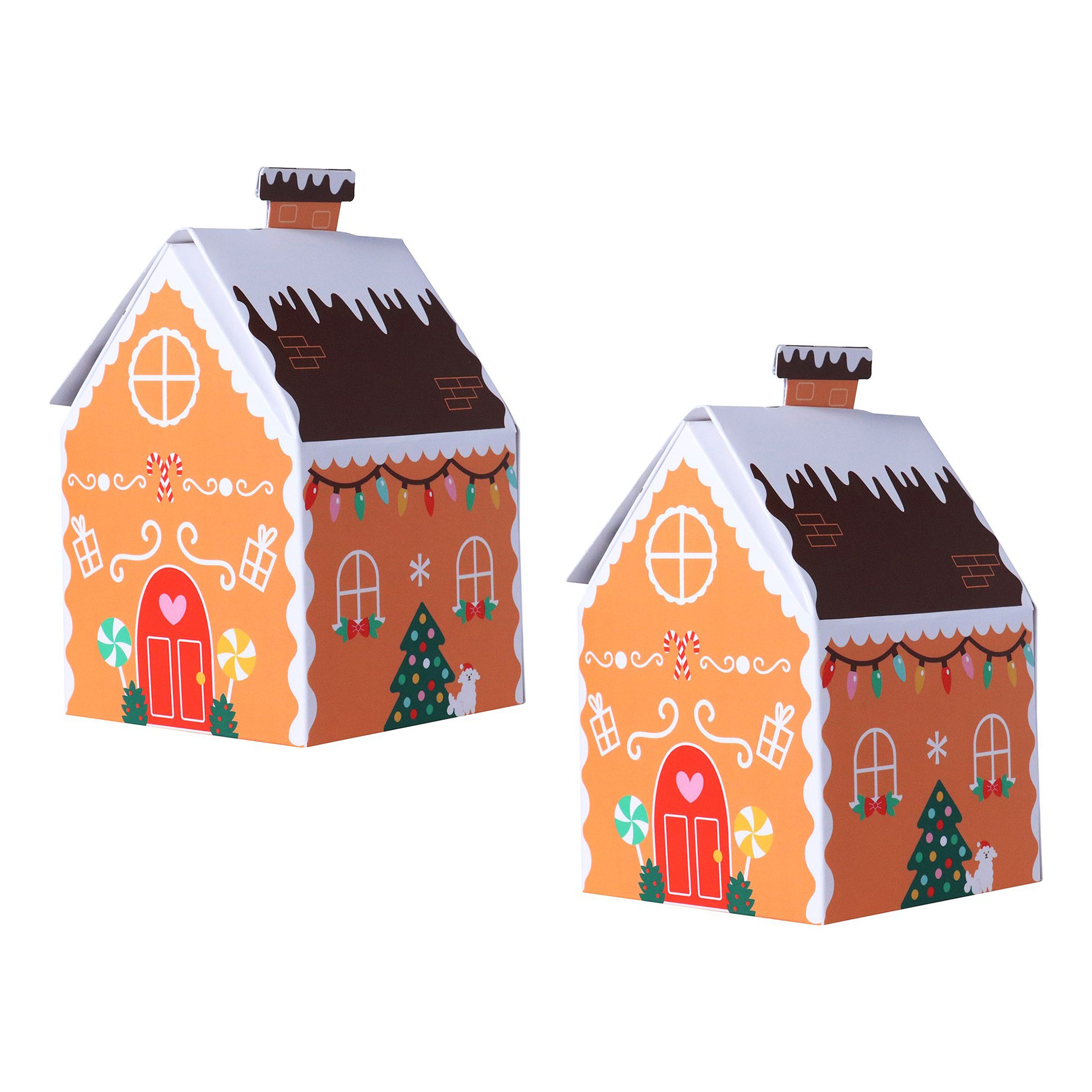 PME Godisboxar Pepparkakshus - 4-pack | Hem - Festartiklar - Festdekoration - Julpynt | Party Outlet