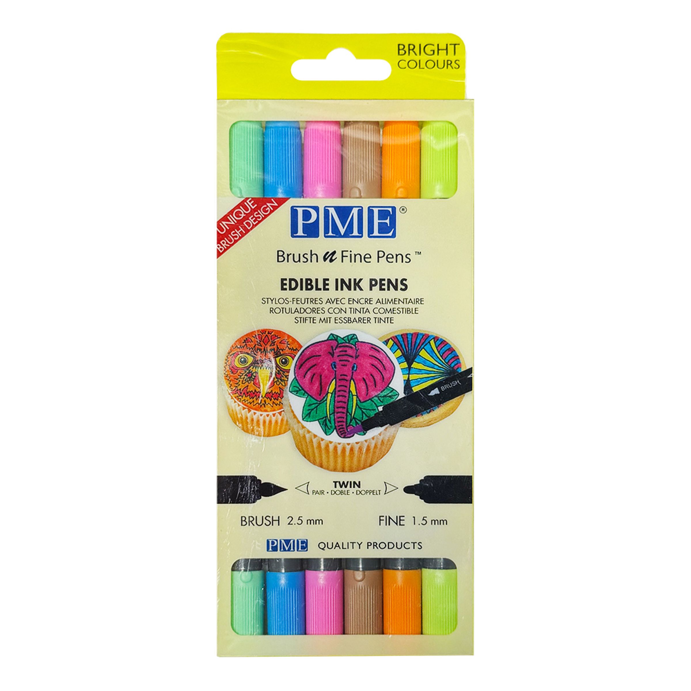 PME Livsmedelspennor Bright - 6-pack | Hem - Roliga Prylar - Hobby & Fritid - Pyssel & Hobbymaterial | Party Outlet