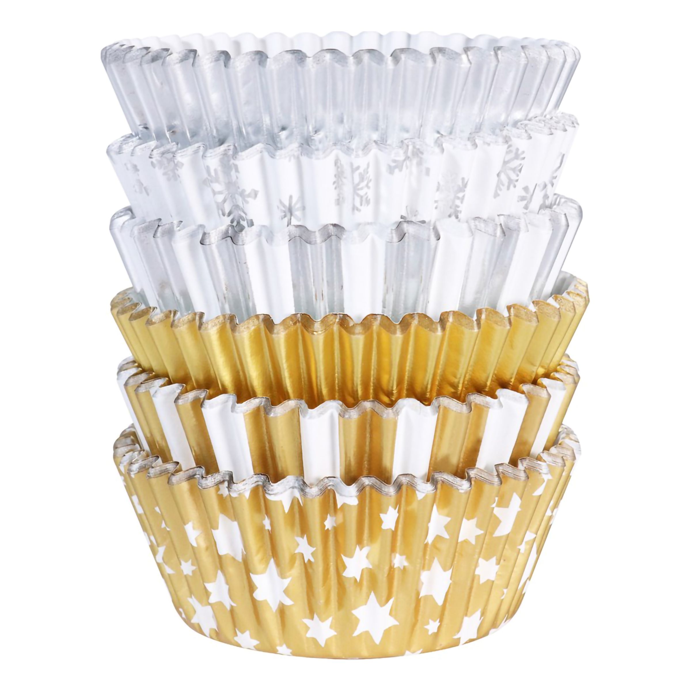 PME Muffinsformar med Folie Guld/Silver - 100-pack | Hem - Teman - Högtider - Jul | Maskeradspecialisten