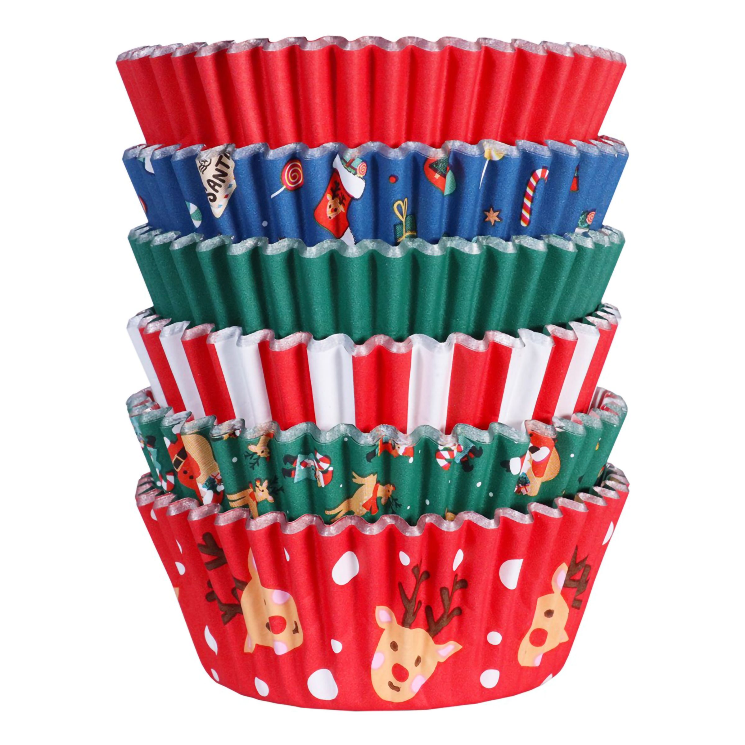 PME Muffinsformar med Folie Julmotiv Mix - 100-pack | Hem - Festartiklar - Bakning - Bakformar | Pryloteket