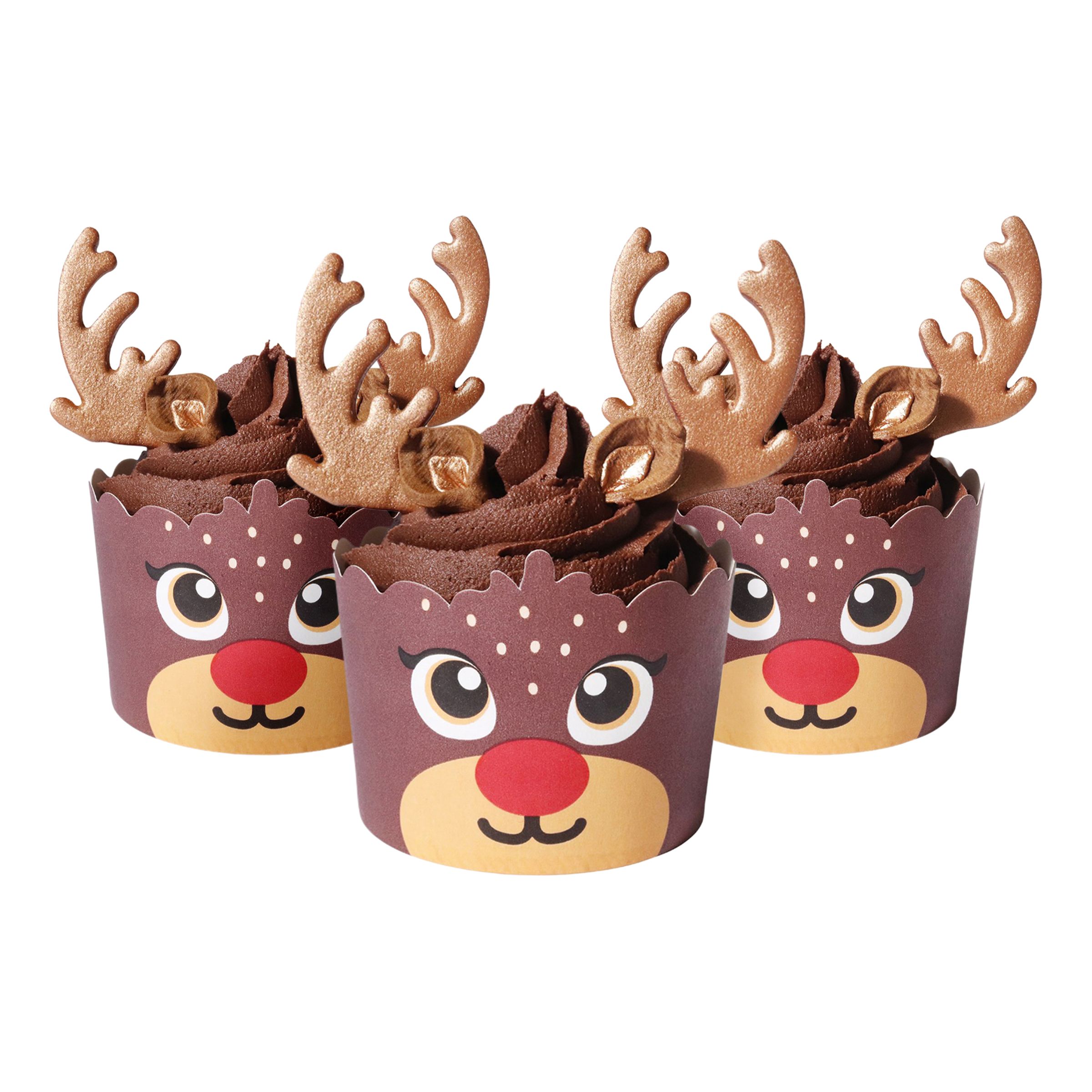 PME Sockerfigurer Renar Cupcake Kit | Hem - Teman - Högtider - Jul | Maskeradspecialisten