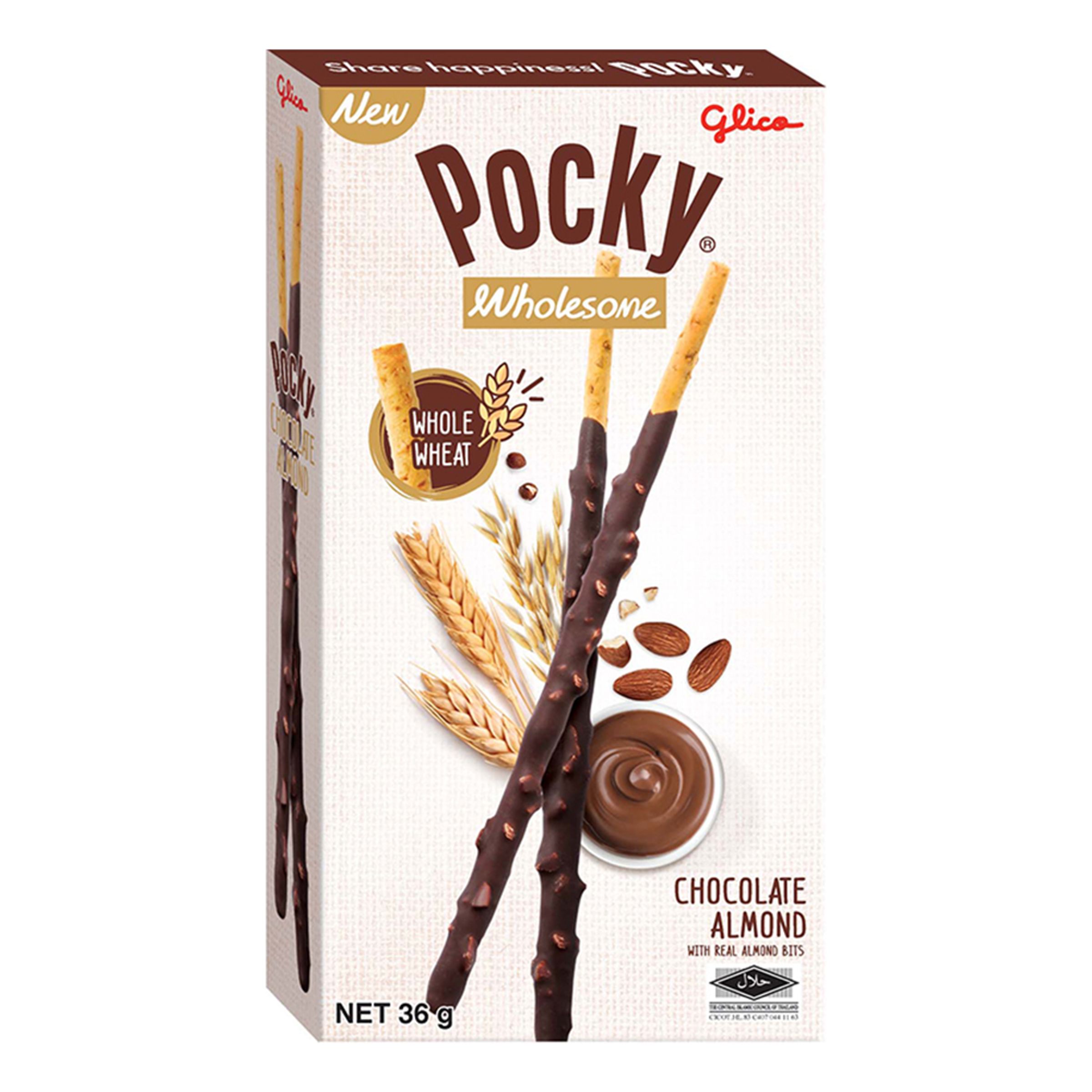 Läs mer om Pocky Chocolate Almond - 36 gram