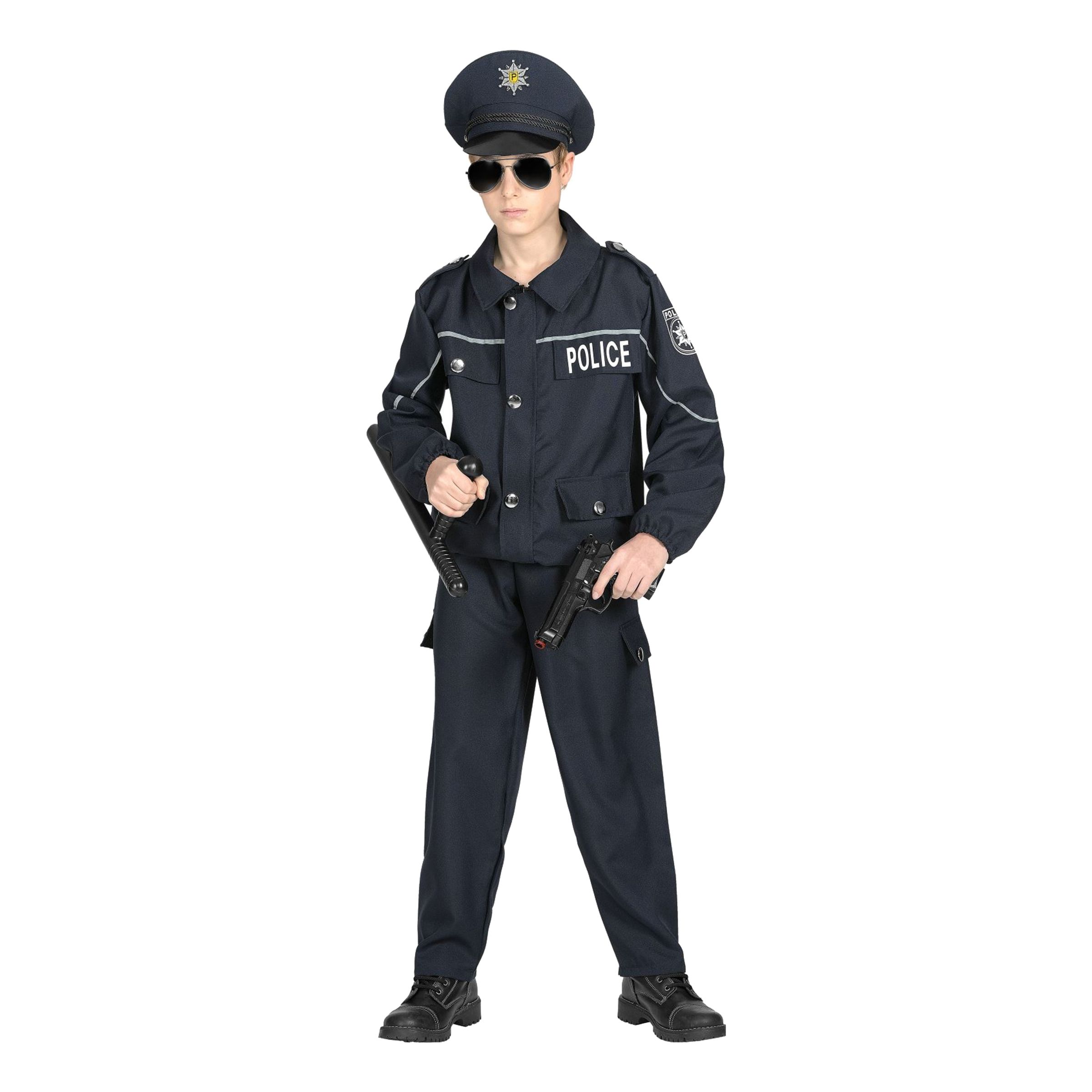 Läs mer om Polis Officer Barn Maskeraddräkt - Medium