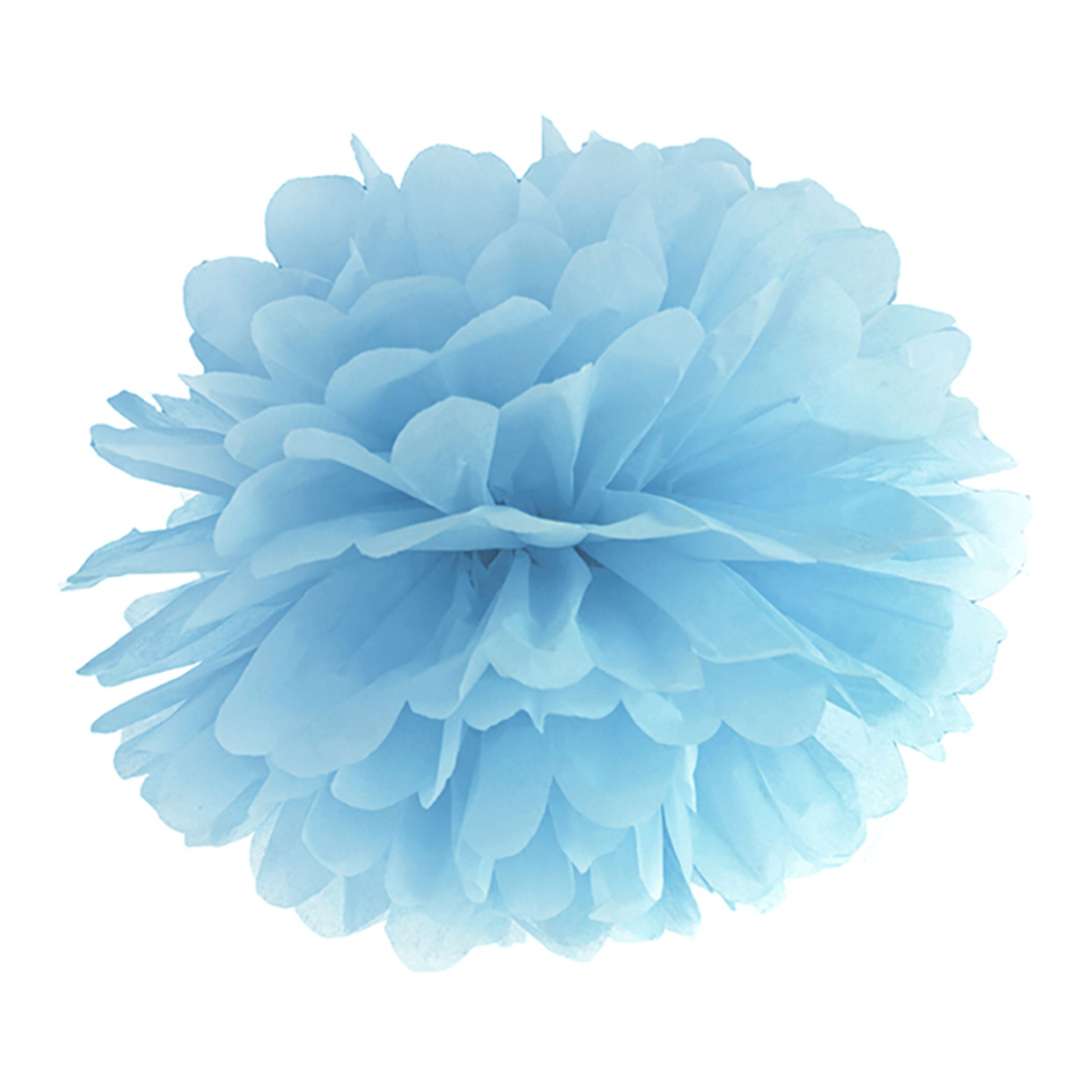 Läs mer om Pom Pom Ljusblå Hängande Dekoration - 25 cm