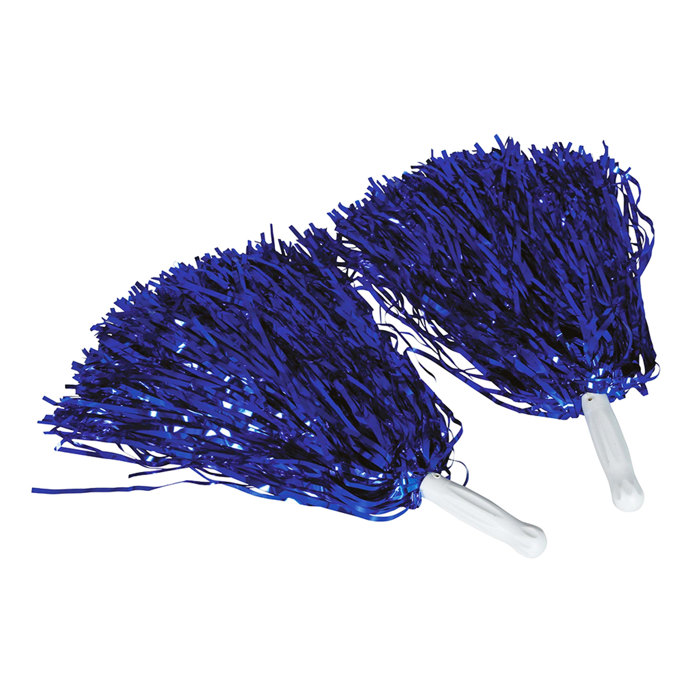 Läs mer om Pom Poms Blå Metallic - 2-pack