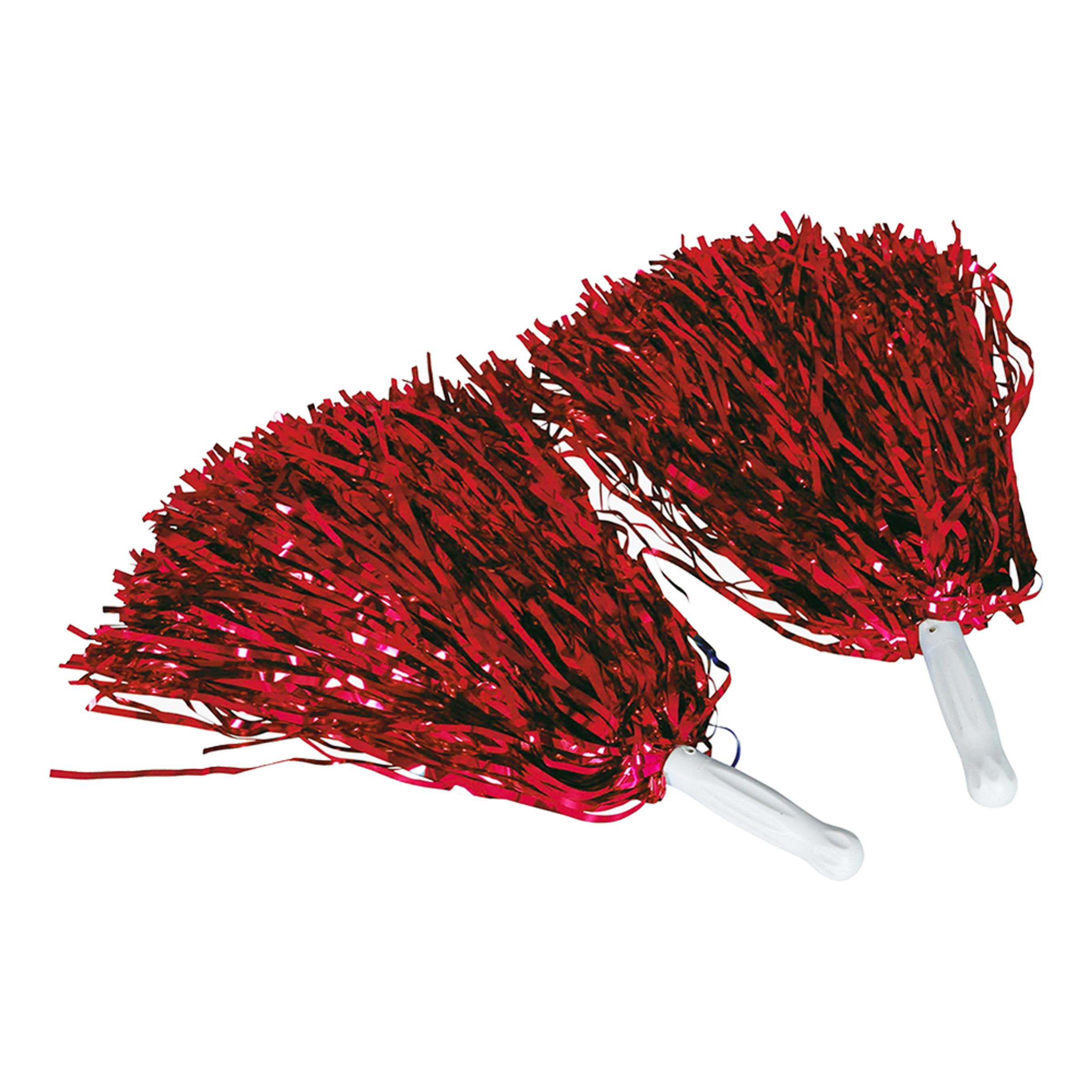 Pom Poms Röd Metallic - 2-pack