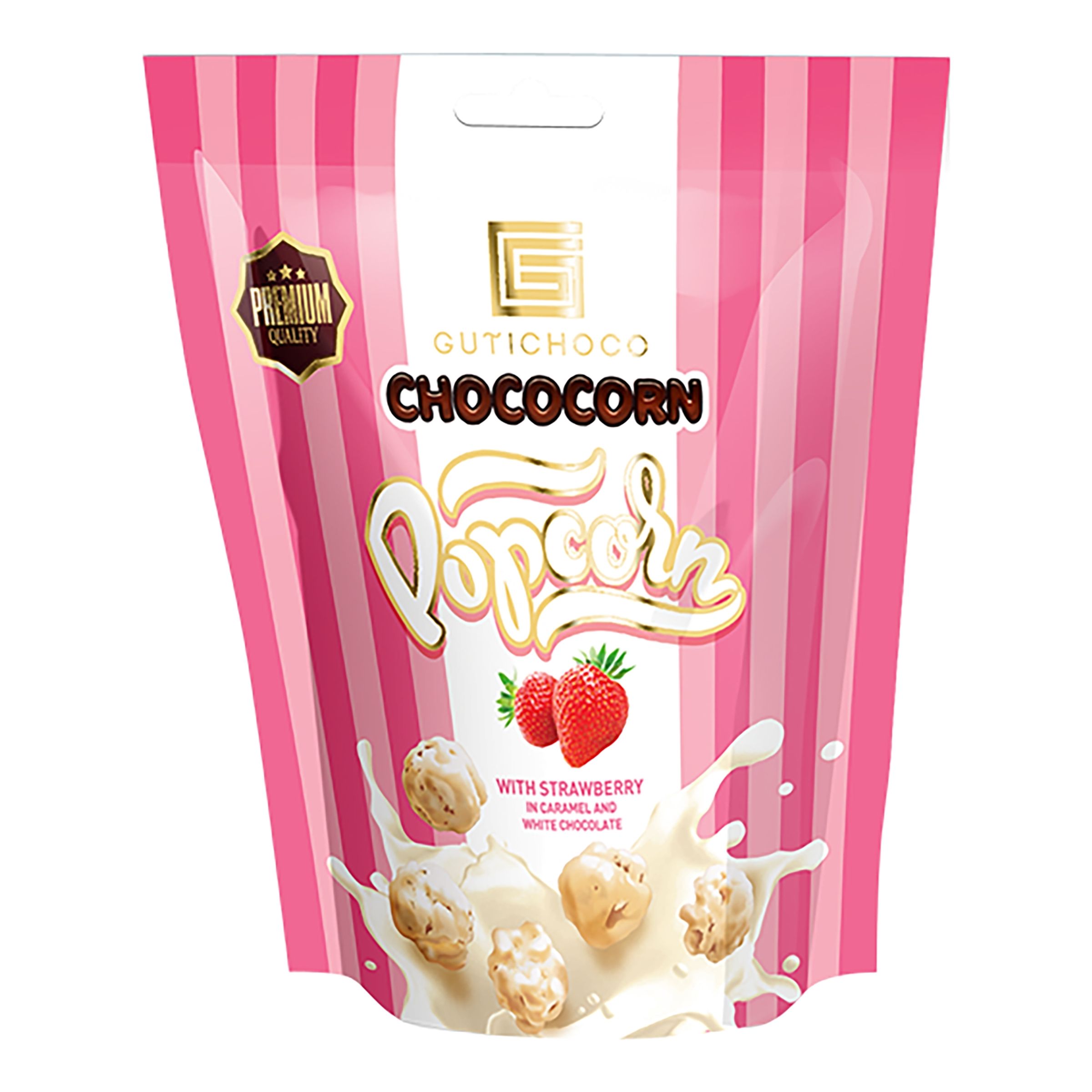 Läs mer om Popcorn Strawberry & White Chocolate - 70 gram