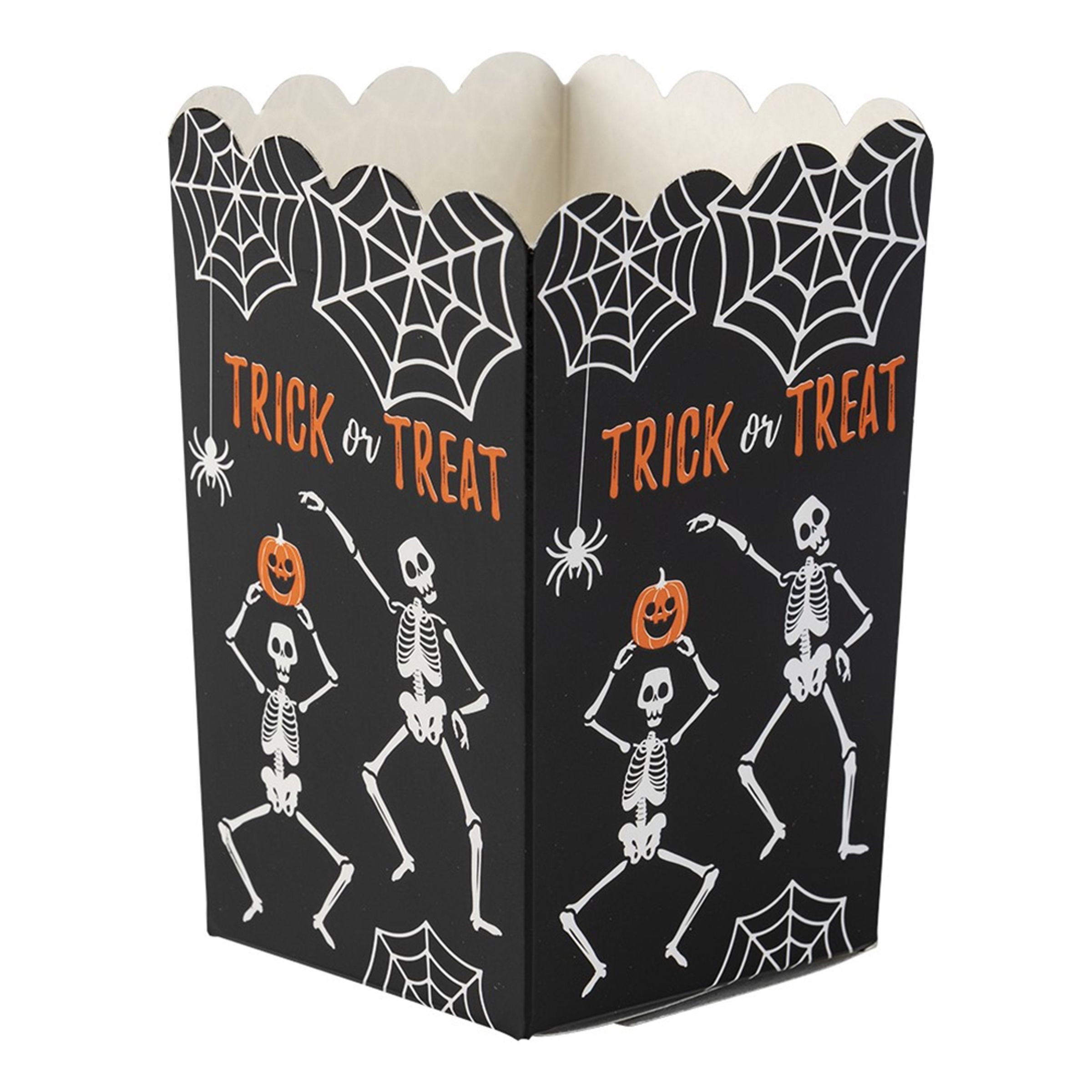 Läs mer om Popcornbägare Halloween Skelett - 8-pack