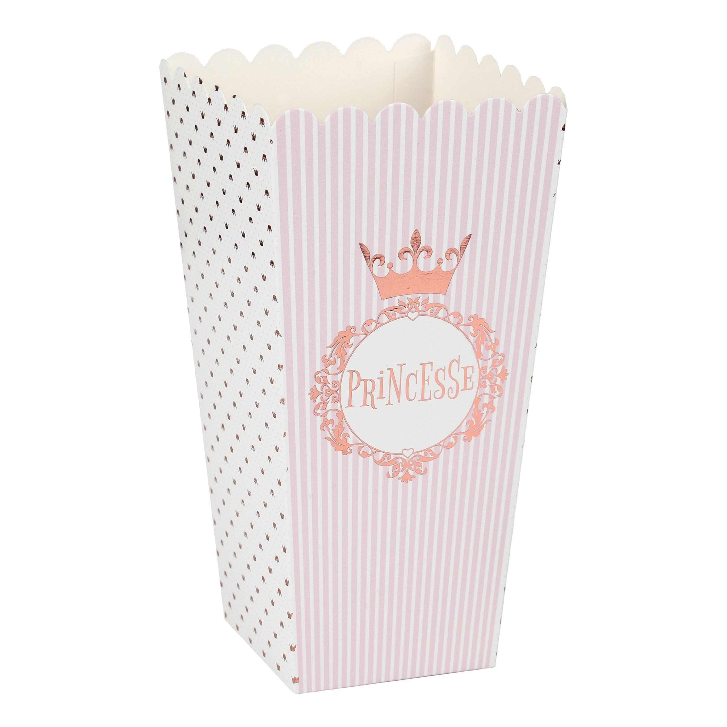Läs mer om Popcornbägare Princesse Roséguld - 8-pack