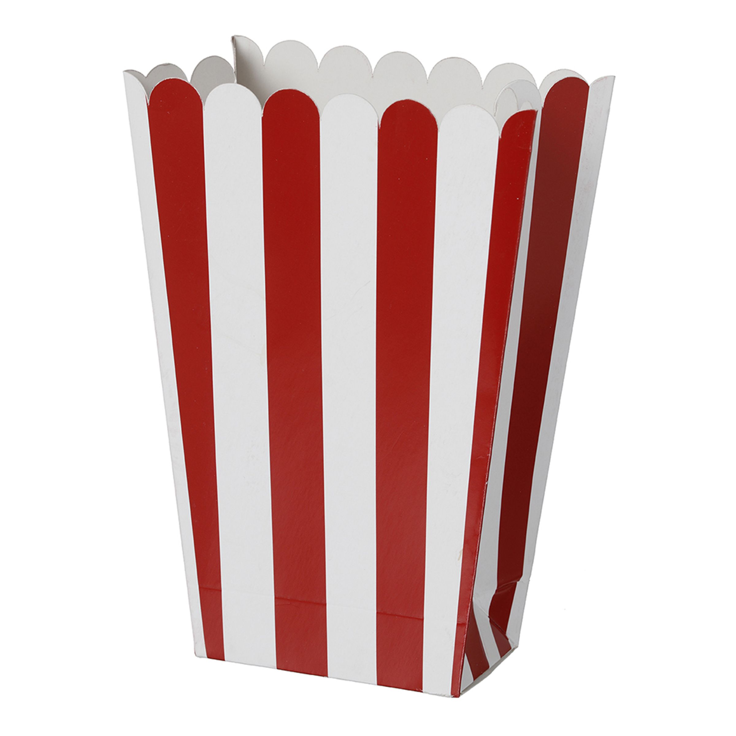 Popcornbox Röd- & Vitrandig - 6-pack