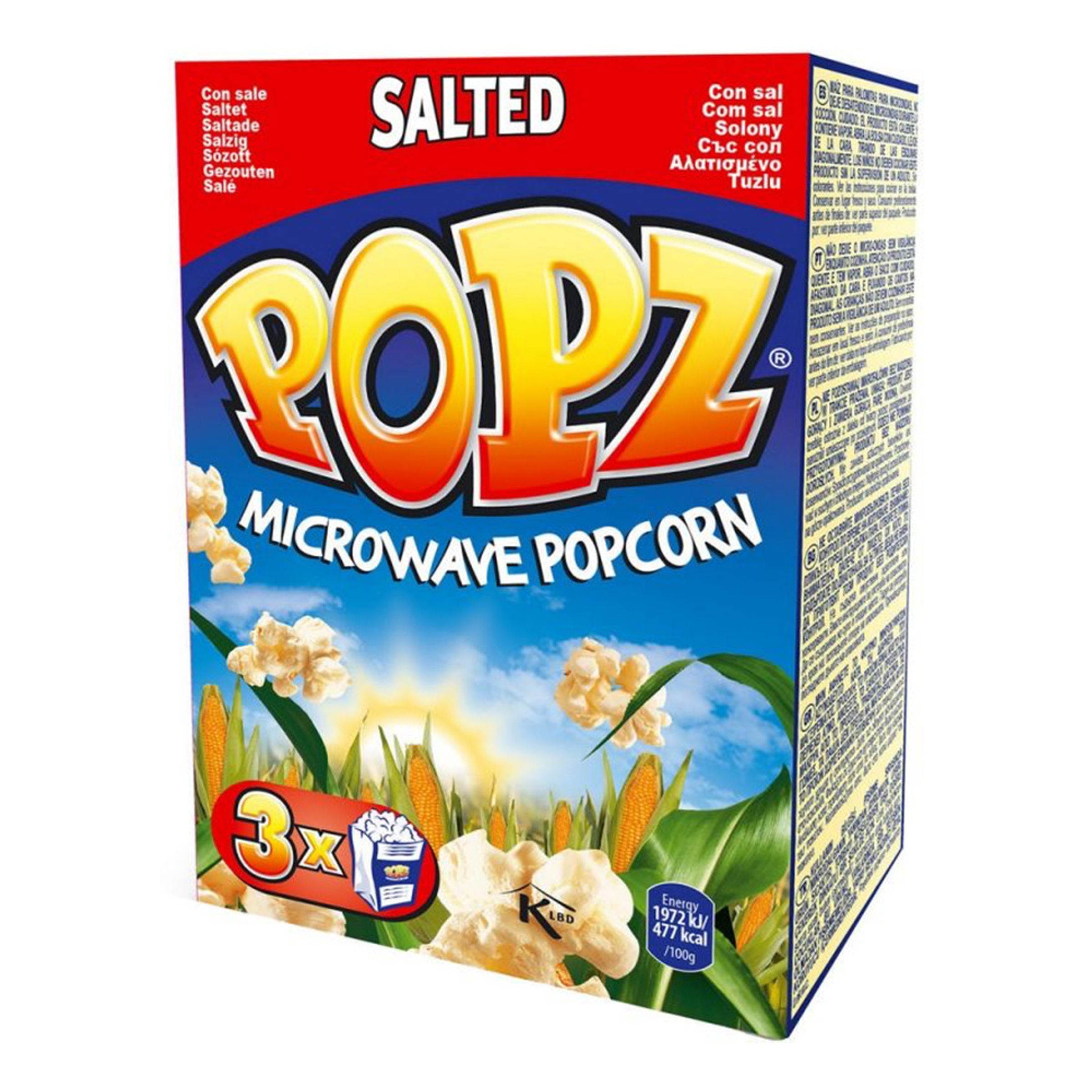 Läs mer om Popz Micropopcorn Salt - 3-pack