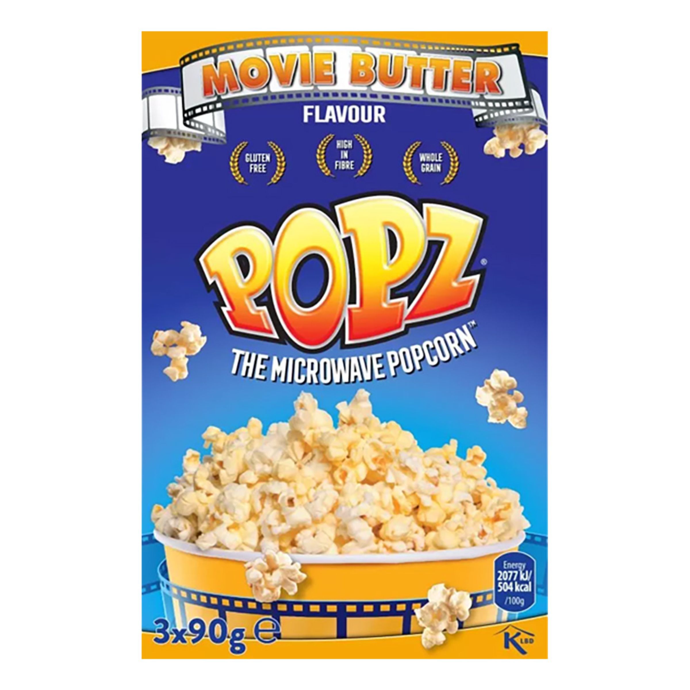 Popz Micropopcorn Smör - 3 x 90 g | Hem - Godis & Läsk - Snacks - Popcorn | Pryloteket