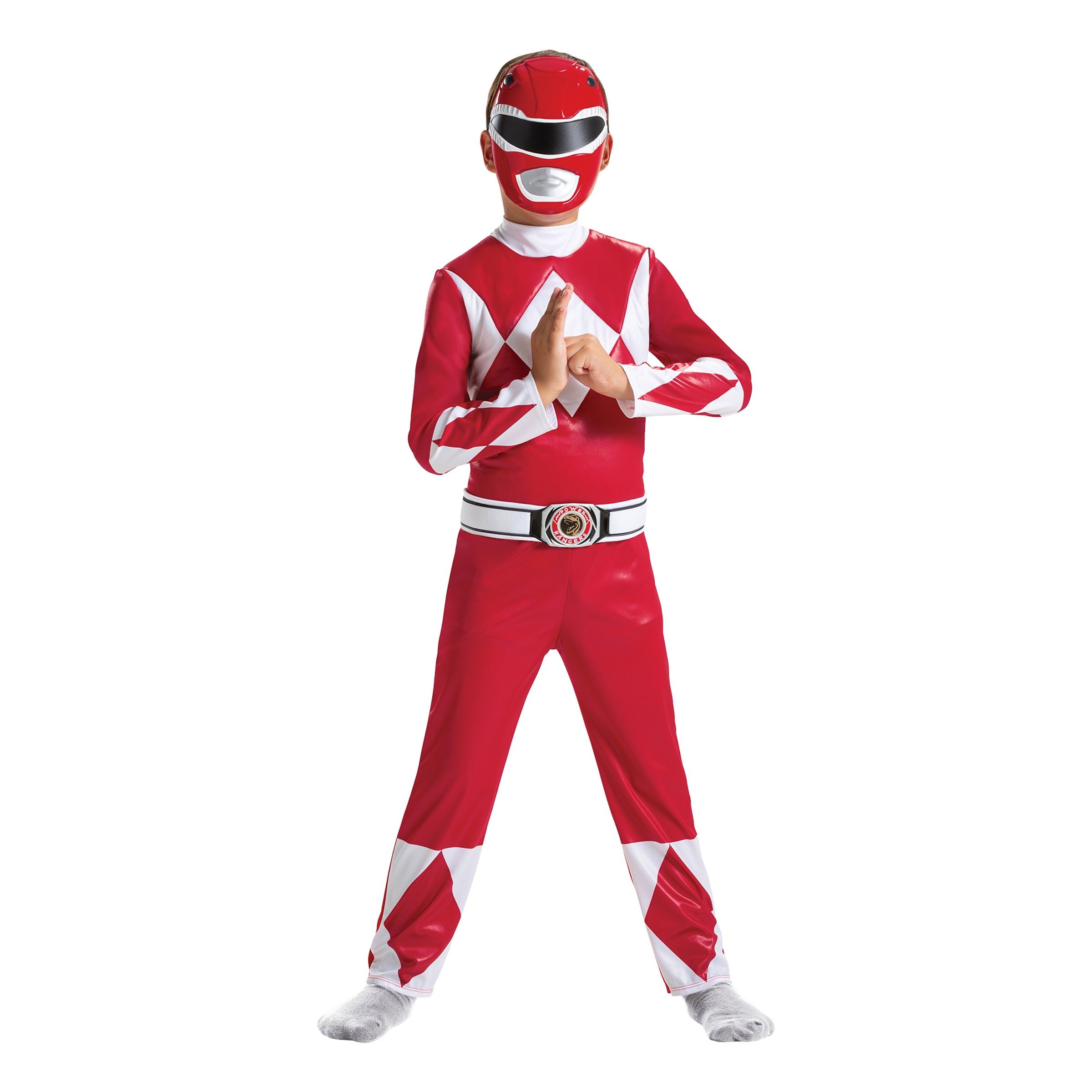 Läs mer om Power Ranger Röd Barn Maskeraddräkt - X-Small