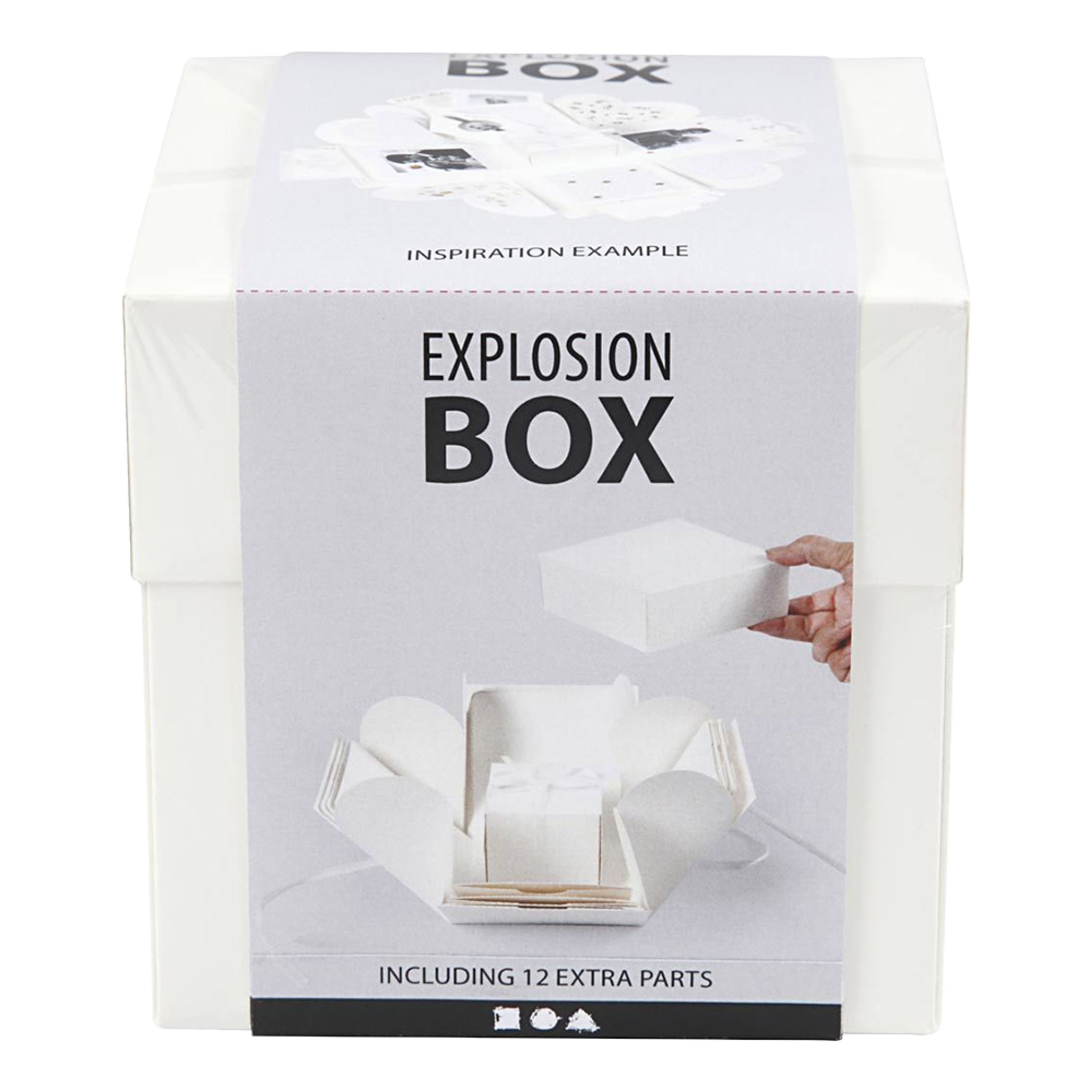 Presentask Explosion Box Vit | Hem - Teman - Färger - Vit | Maskeradspecialisten