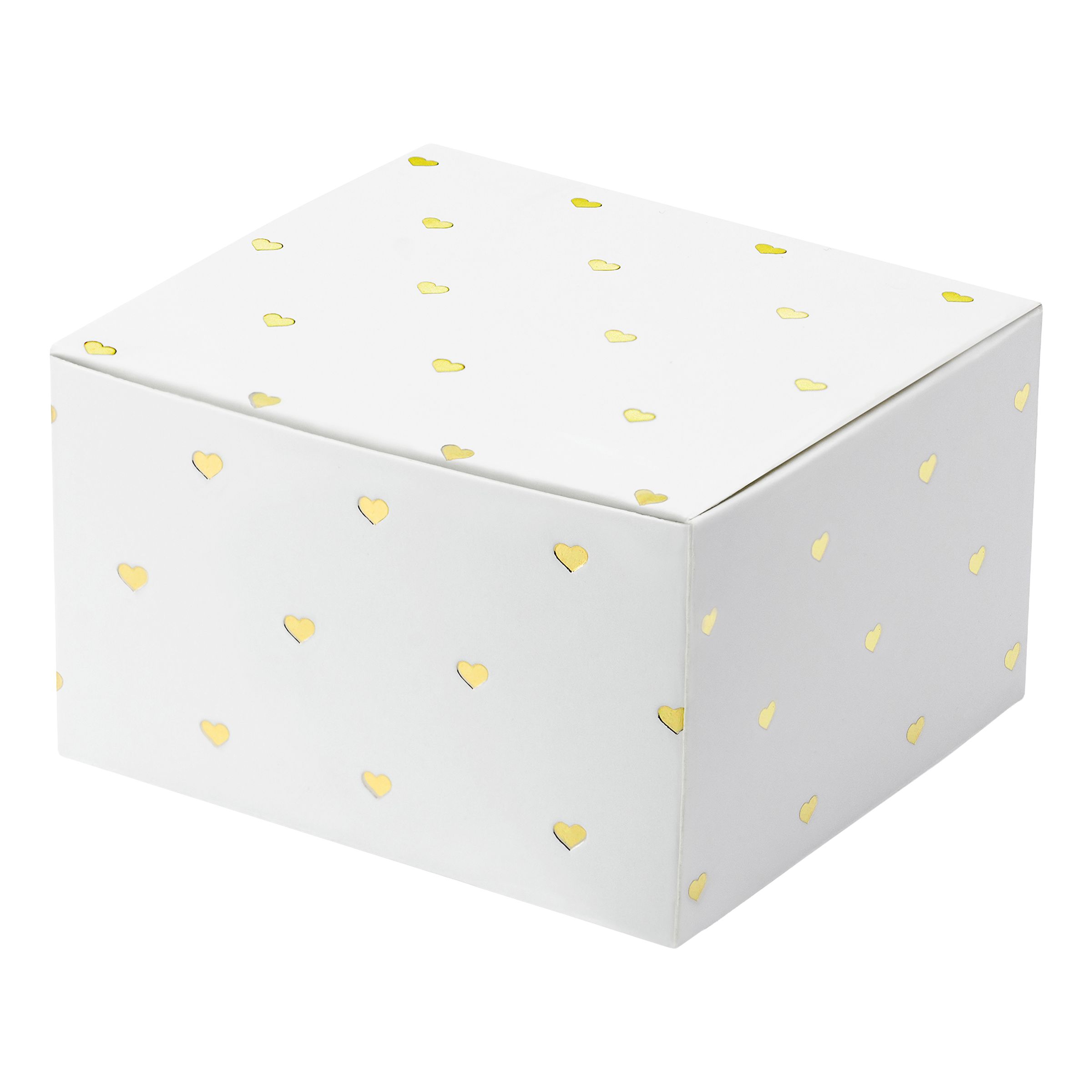 Presentboxar med Hjärtan Vit - 10-pack | Hem - Festartiklar - Presentinslagning | Party Outlet