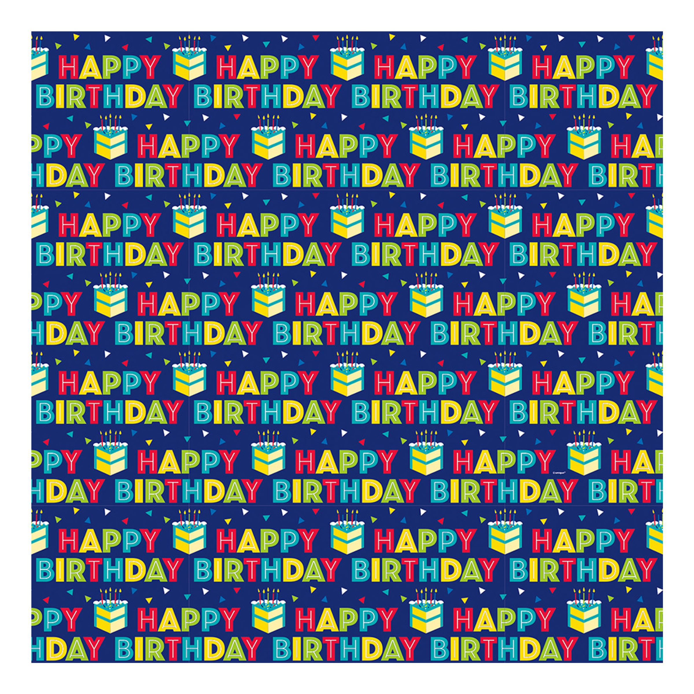 Presentpapper Happy Birthday Tårta | Hem - Festartiklar - Presentinslagning | Pryloteket