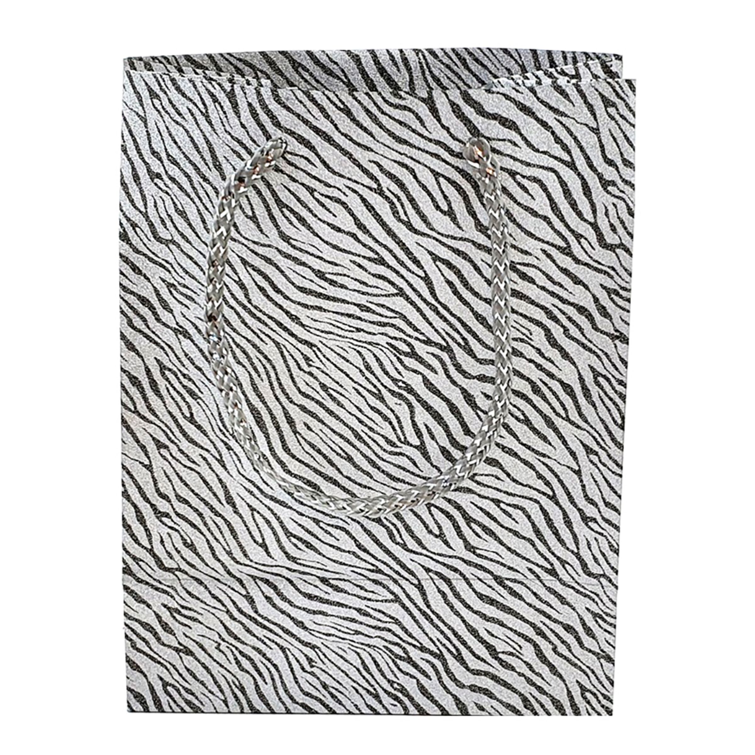 Läs mer om Presentpåse Zebra Glitter