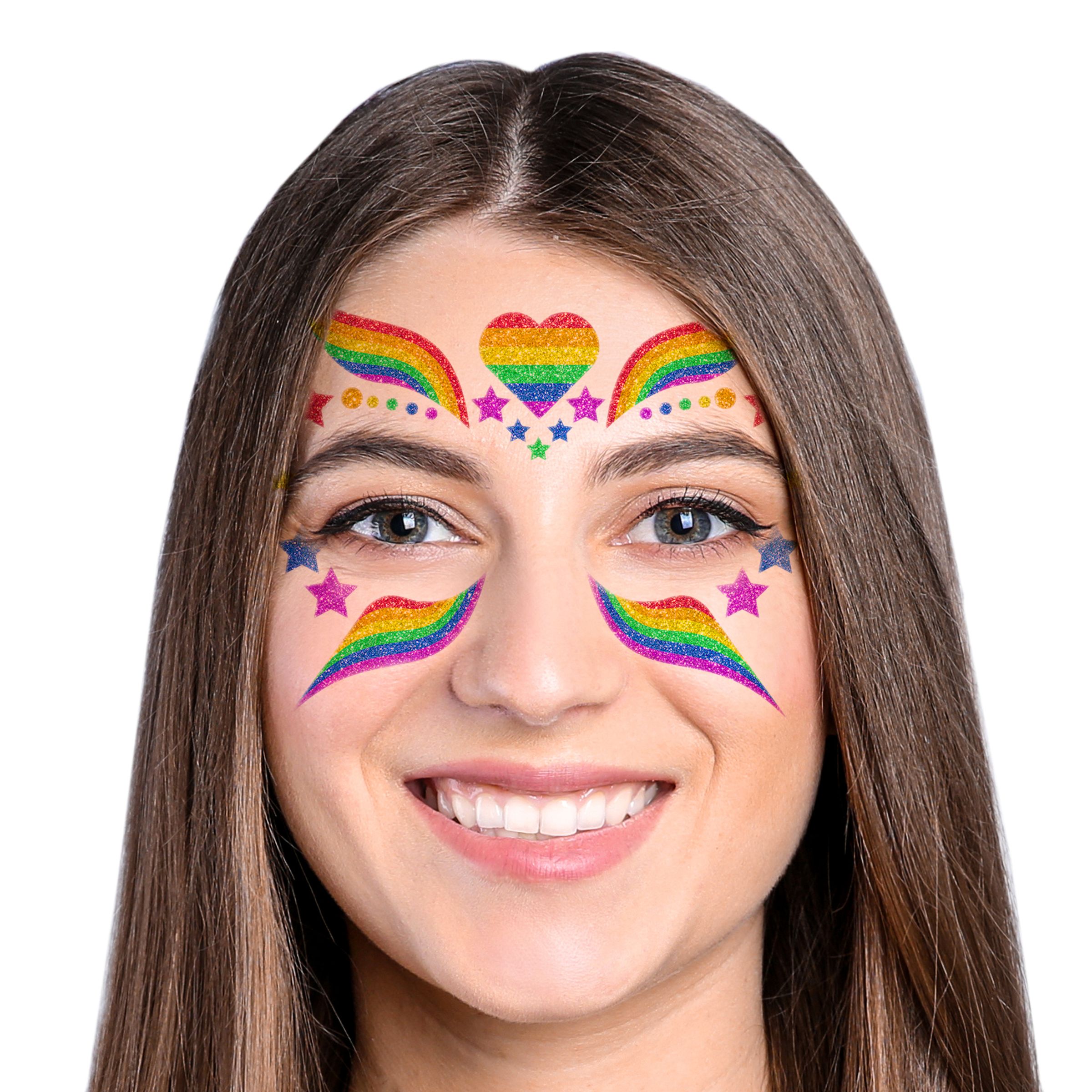 Pride Glitter Självhäftande Smink | Hem - Maskerad - Smink | Pryloteket